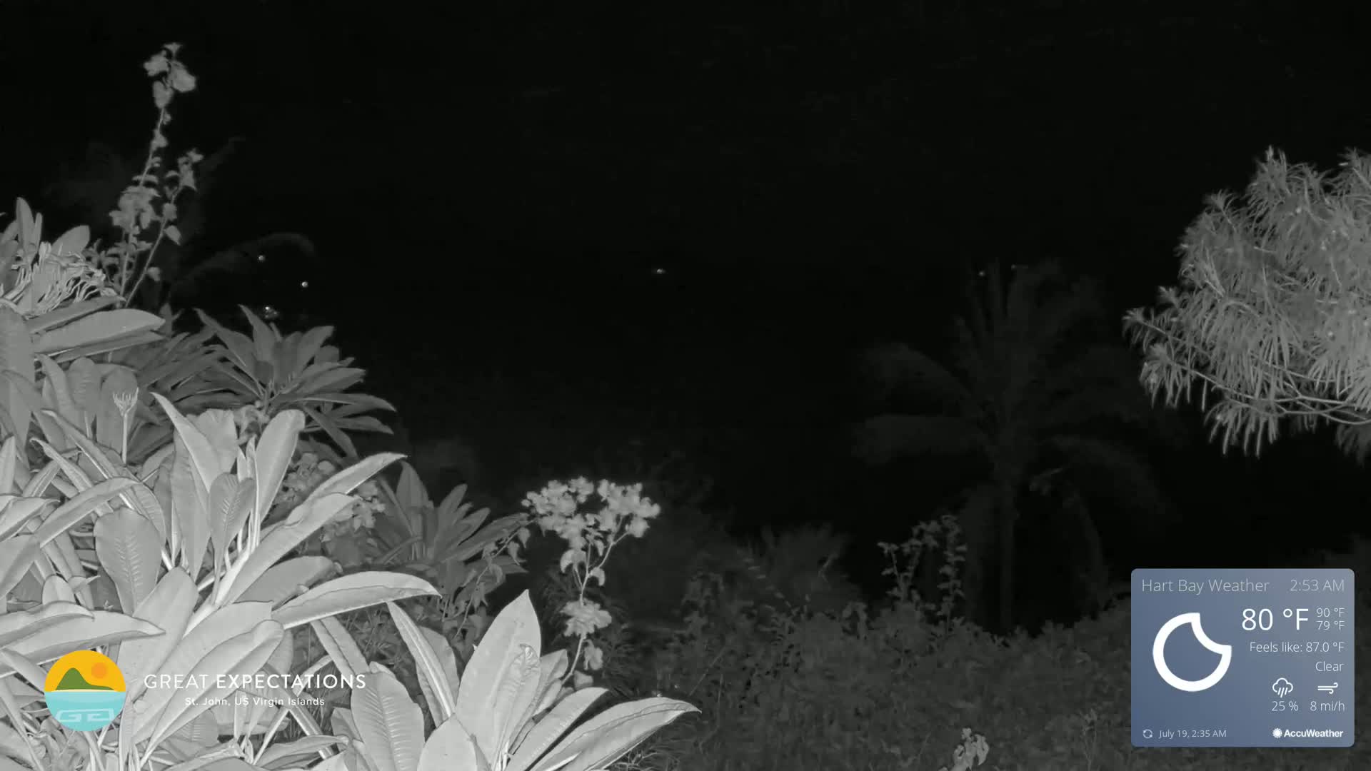 St. John, Hart & Rendezvous Bays Live Cam - Cruz Bay, St. John, United States Virgin Islands, USA