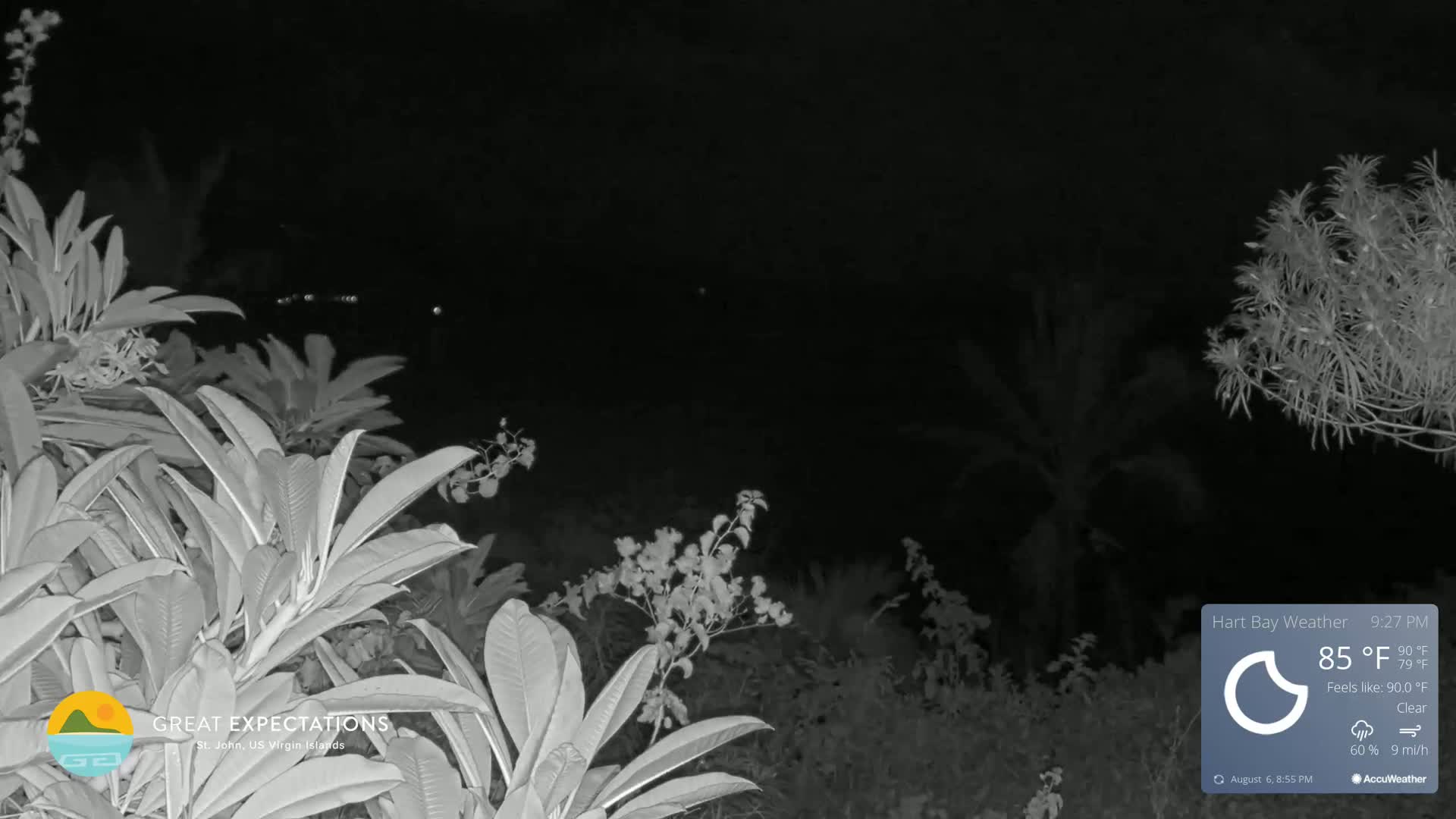 St. John, Hart & Rendezvous Bays Live Cam - Cruz Bay, St. John, United States Virgin Islands, USA