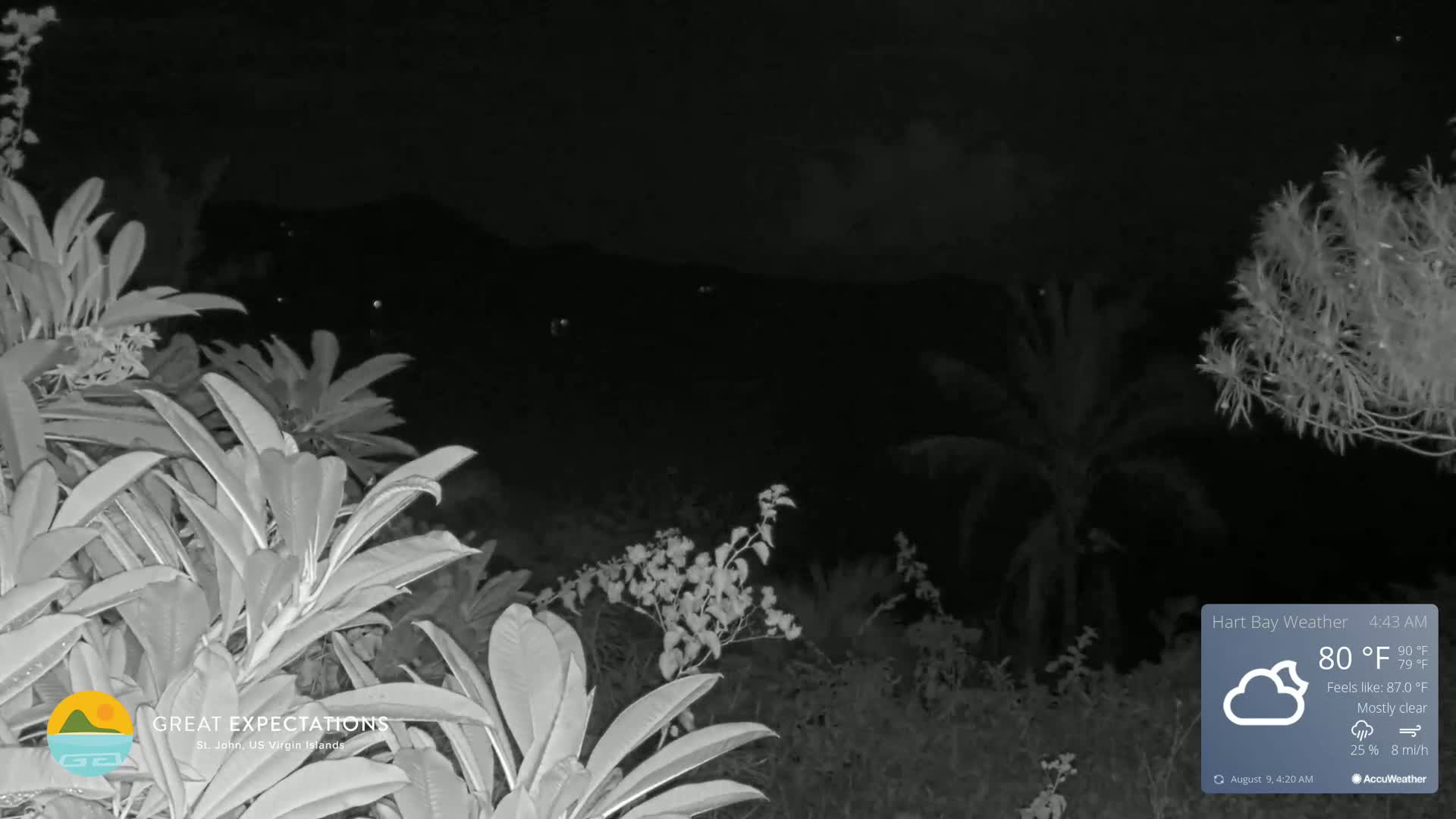St. John, Hart & Rendezvous Bays Live Cam - Cruz Bay, St. John, United States Virgin Islands, USA