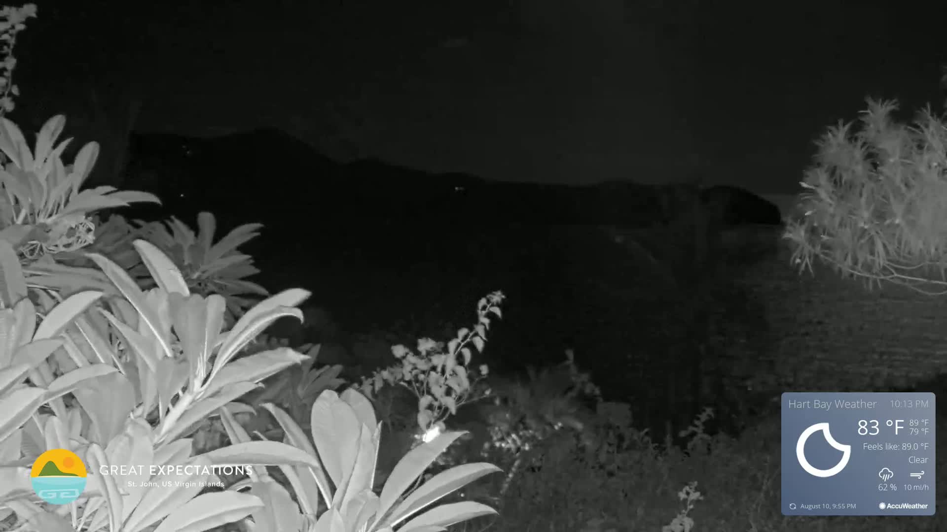 St. John, Hart & Rendezvous Bays Live Cam - Cruz Bay, St. John, United States Virgin Islands, USA