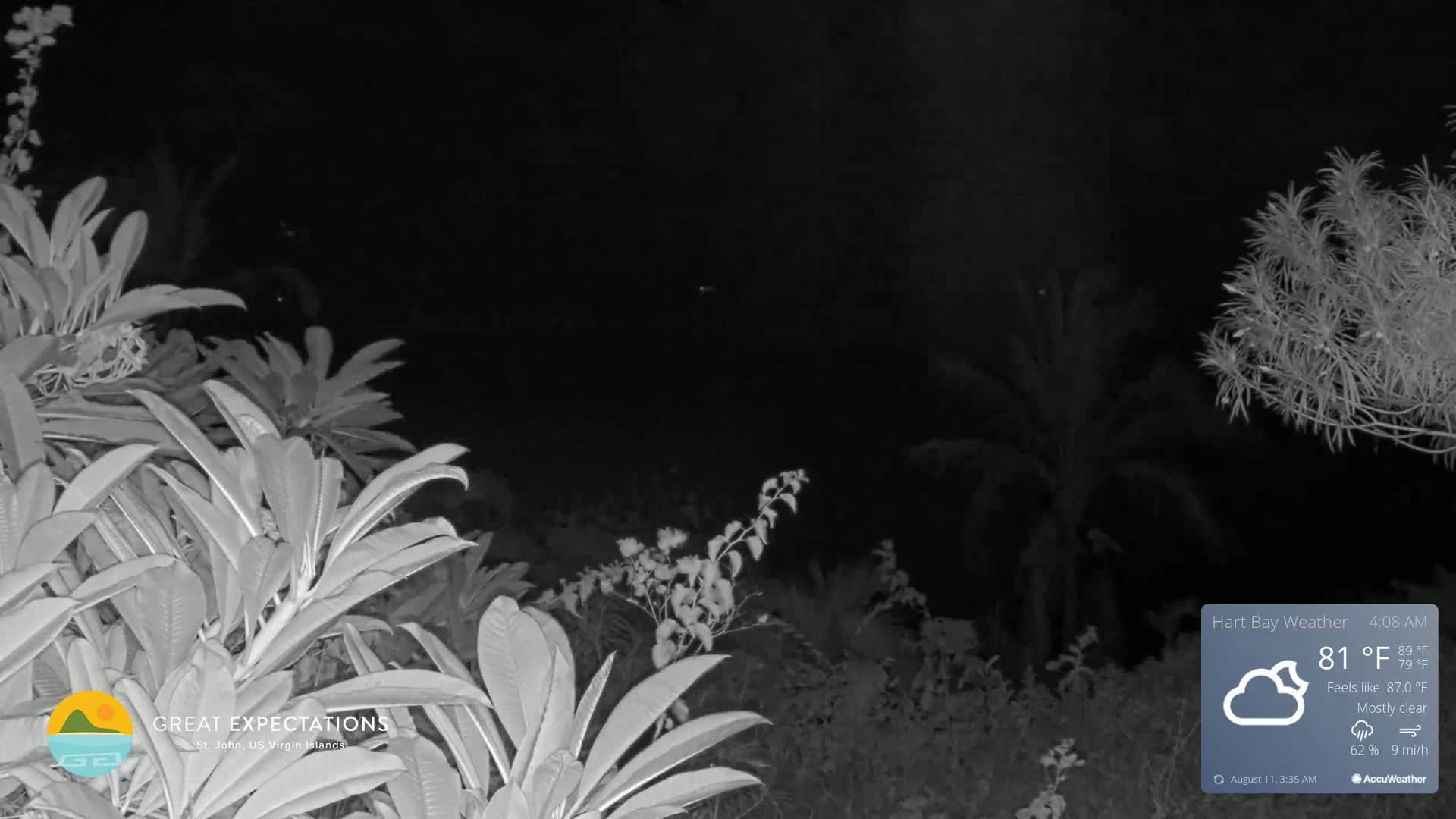 St. John, Hart & Rendezvous Bays Live Cam - Cruz Bay, St. John, United States Virgin Islands, USA