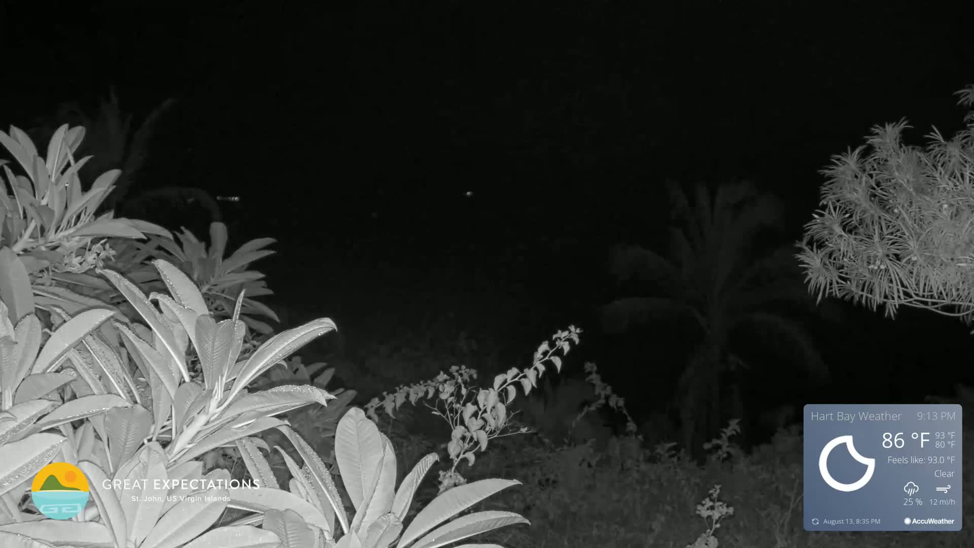 St. John, Hart & Rendezvous Bays Live Cam - Cruz Bay, St. John, United States Virgin Islands, USA