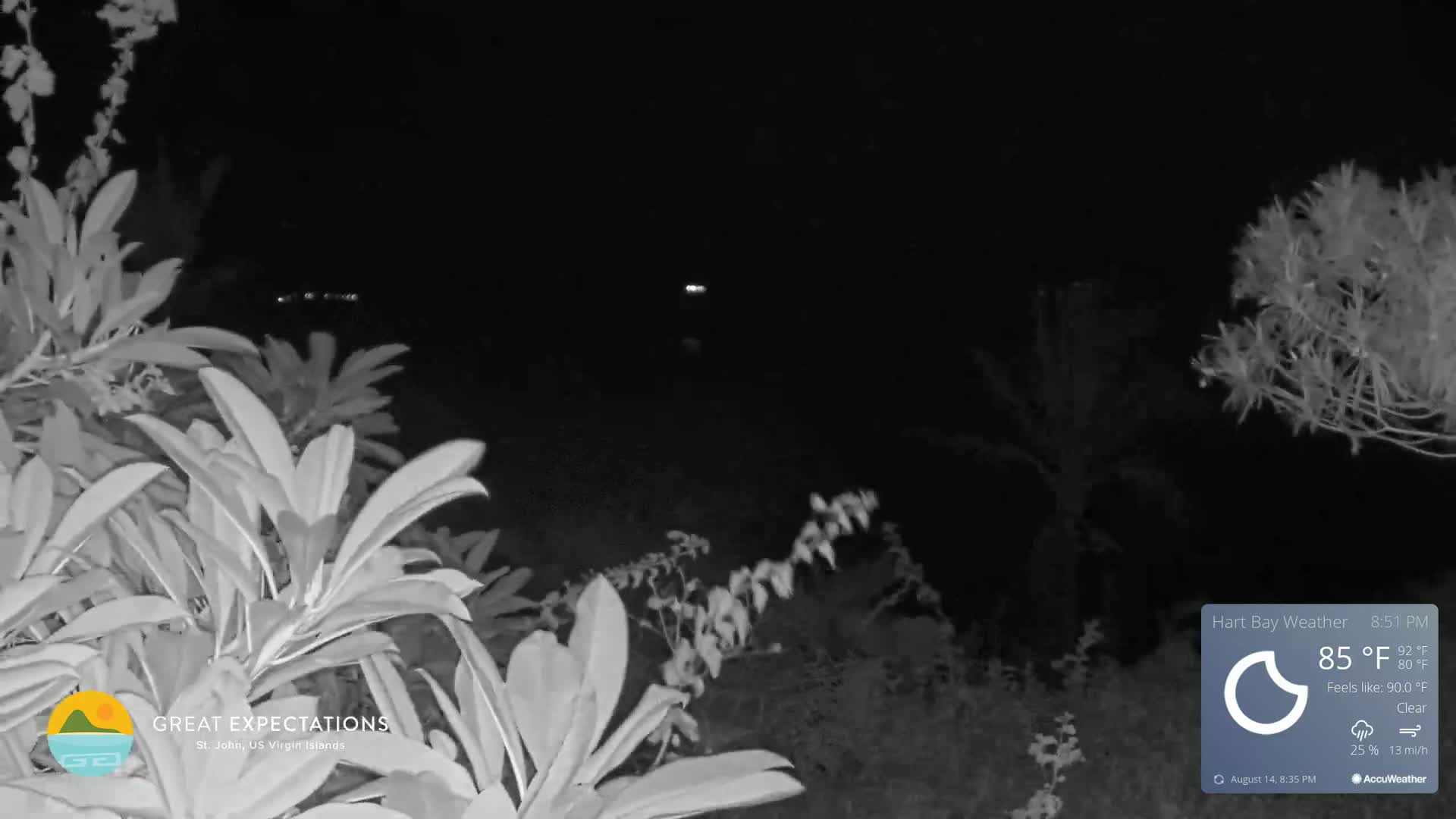 St. John, Hart & Rendezvous Bays Live Cam - Cruz Bay, St. John, United States Virgin Islands, USA