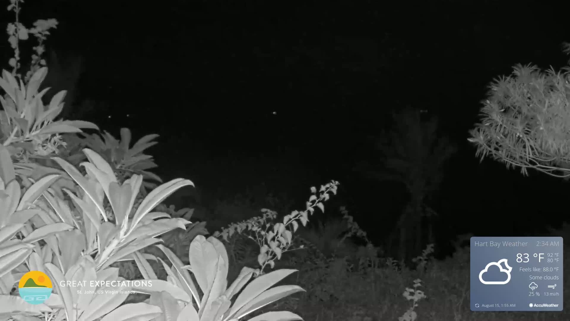 St. John, Hart & Rendezvous Bays Live Cam - Cruz Bay, St. John, United States Virgin Islands, USA