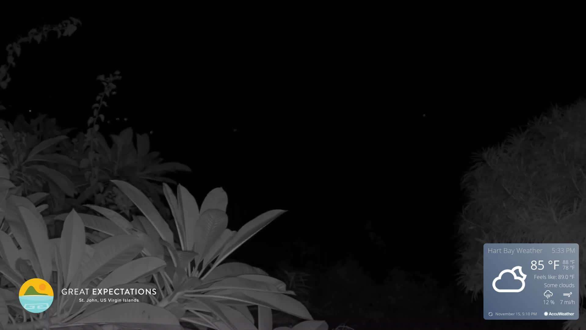 St. John, Hart & Rendezvous Bays Live Cam - Cruz Bay, St. John, United States Virgin Islands, USA