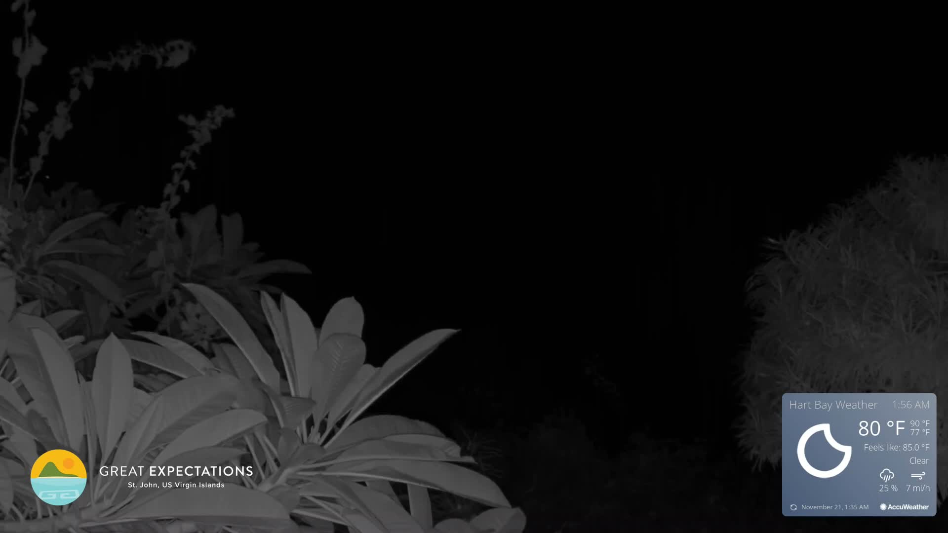 St. John, Hart & Rendezvous Bays Live Cam - Cruz Bay, St. John, United States Virgin Islands, USA
