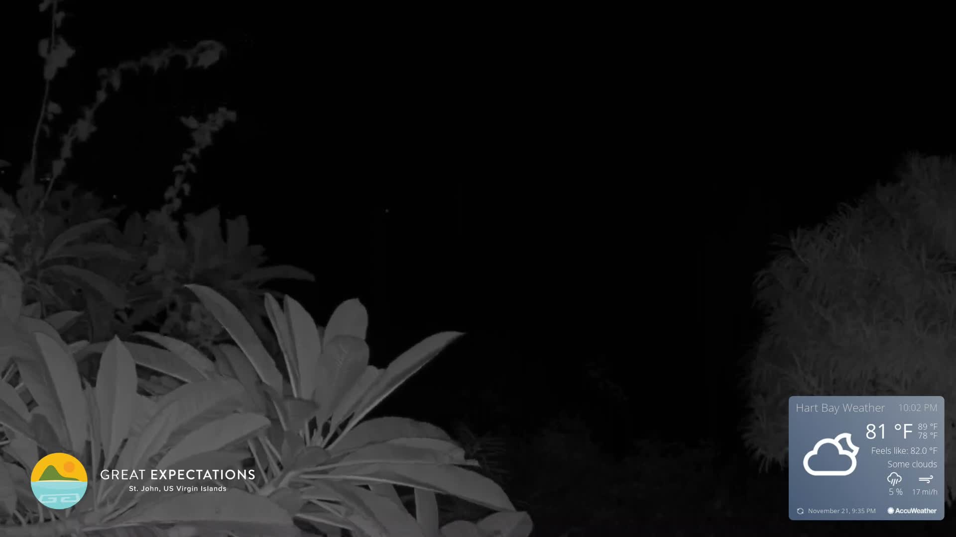 St. John, Hart & Rendezvous Bays Live Cam - Cruz Bay, St. John, United States Virgin Islands, USA