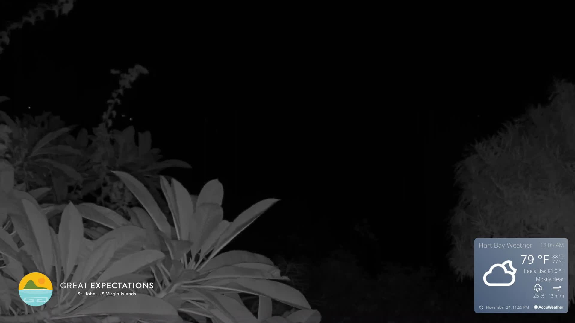 St. John, Hart & Rendezvous Bays Live Cam - Cruz Bay, St. John, United States Virgin Islands, USA