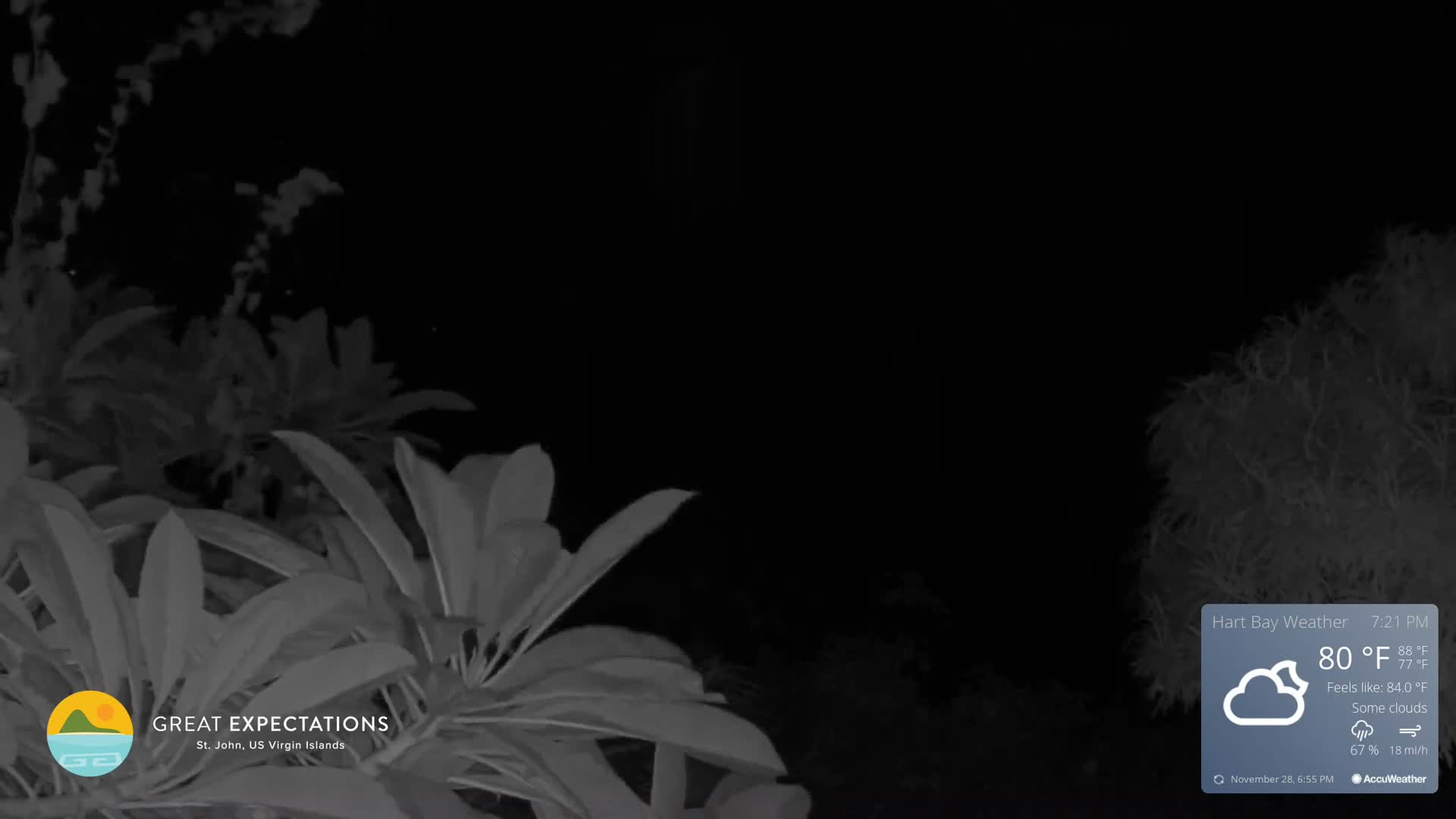 St. John, Hart & Rendezvous Bays Live Cam - Cruz Bay, St. John, United States Virgin Islands, USA