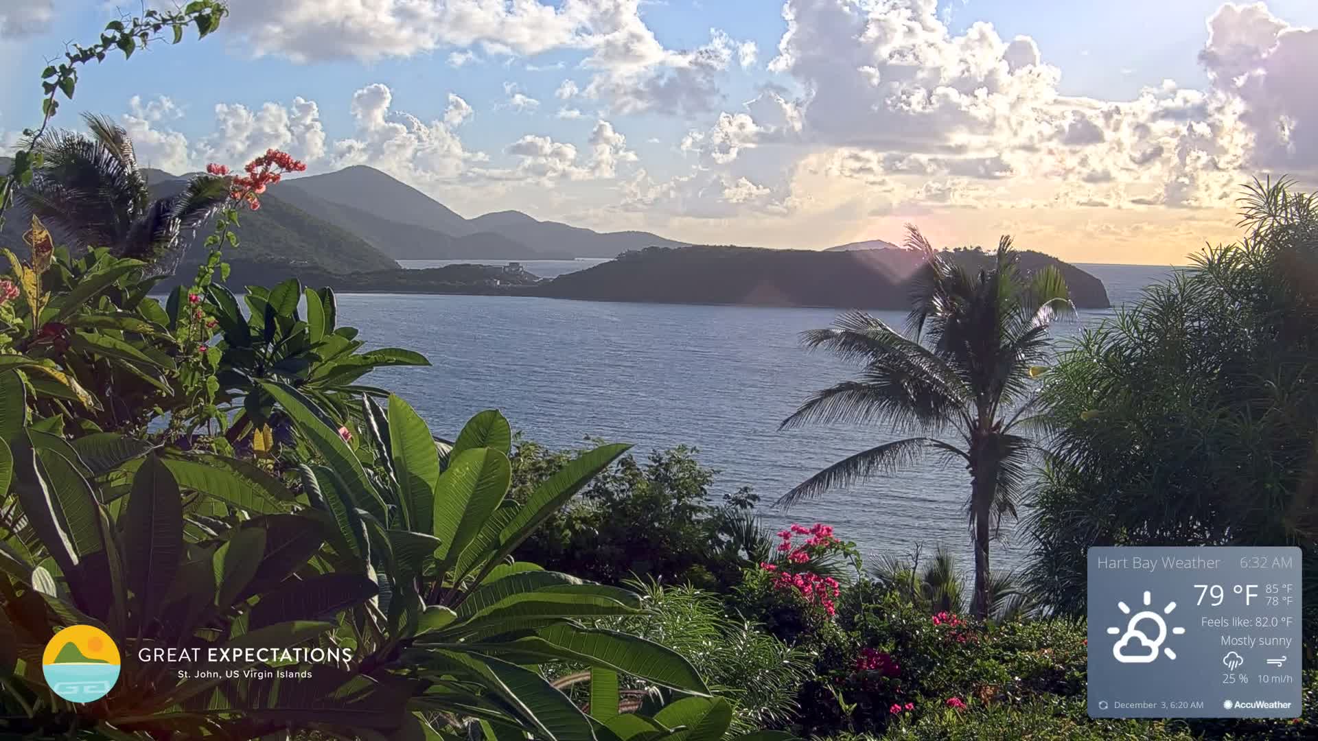 St. John, Hart & Rendezvous Bays Live Cam - Cruz Bay, St. John, United States Virgin Islands, USA
