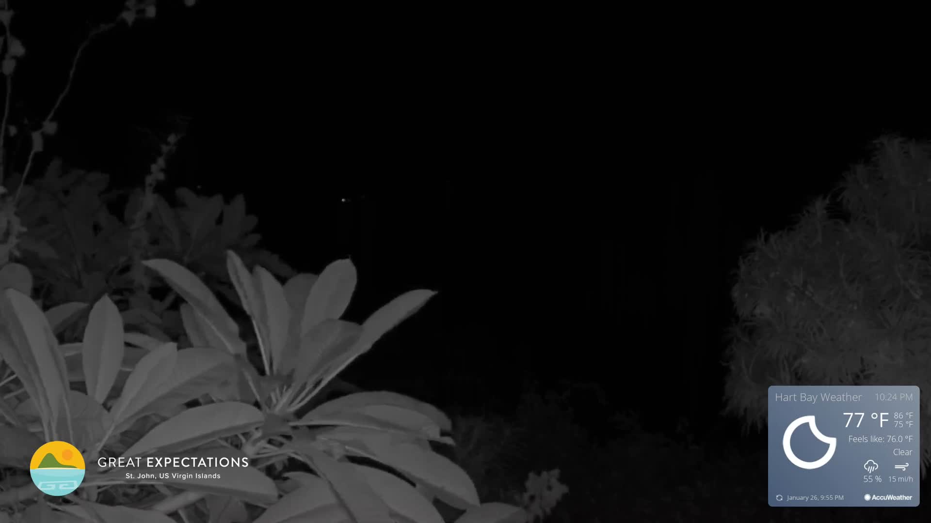 St. John, Hart & Rendezvous Bays Live Cam - Cruz Bay, St. John, United States Virgin Islands, USA
