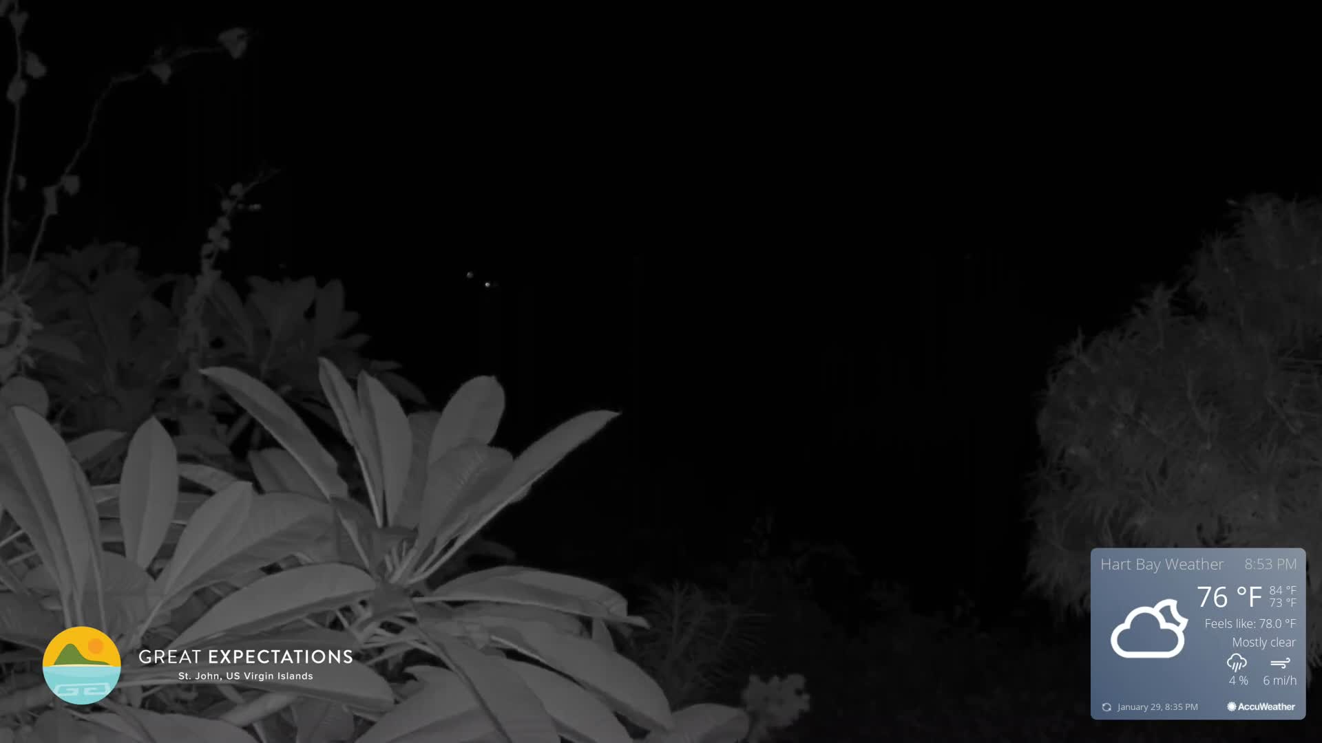 St. John, Hart & Rendezvous Bays Live Cam - Cruz Bay, St. John, United States Virgin Islands, USA