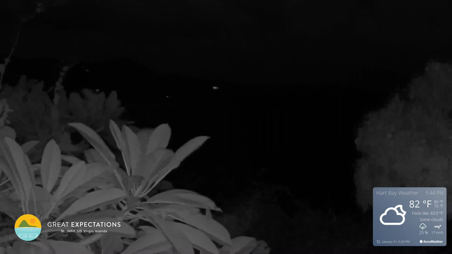 St. John, Hart & Rendezvous Bays Live Cam - Cruz Bay, St. John, United States Virgin Islands, USA