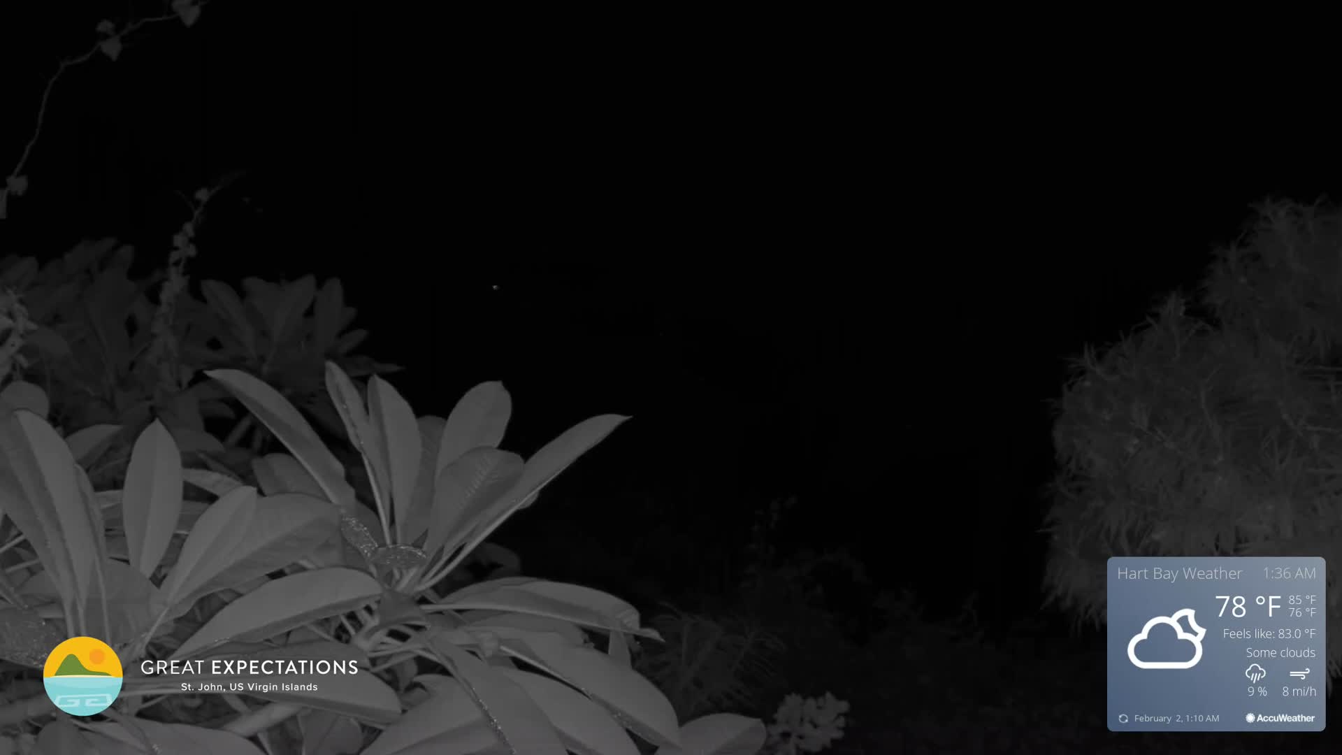St. John, Hart & Rendezvous Bays Live Cam - Cruz Bay, St. John, United States Virgin Islands, USA