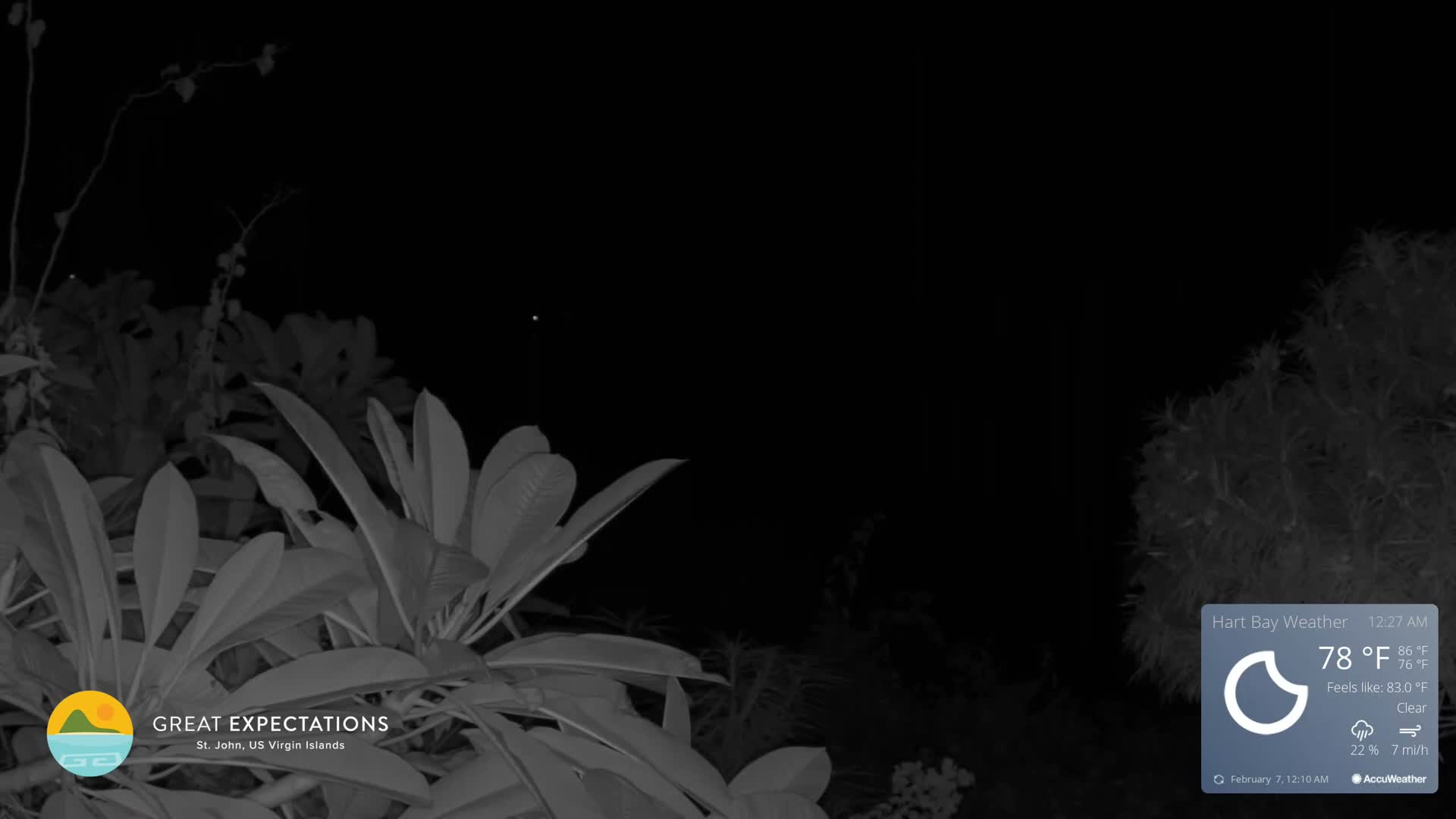 St. John, Hart & Rendezvous Bays Live Cam - Cruz Bay, St. John, United States Virgin Islands, USA