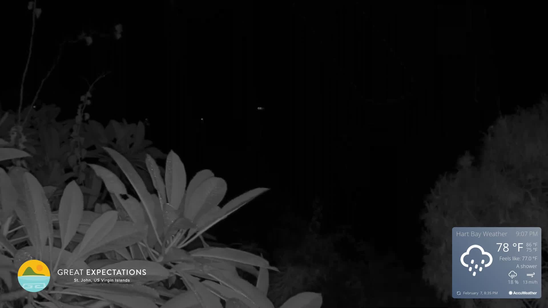 St. John, Hart & Rendezvous Bays Live Cam - Cruz Bay, St. John, United States Virgin Islands, USA