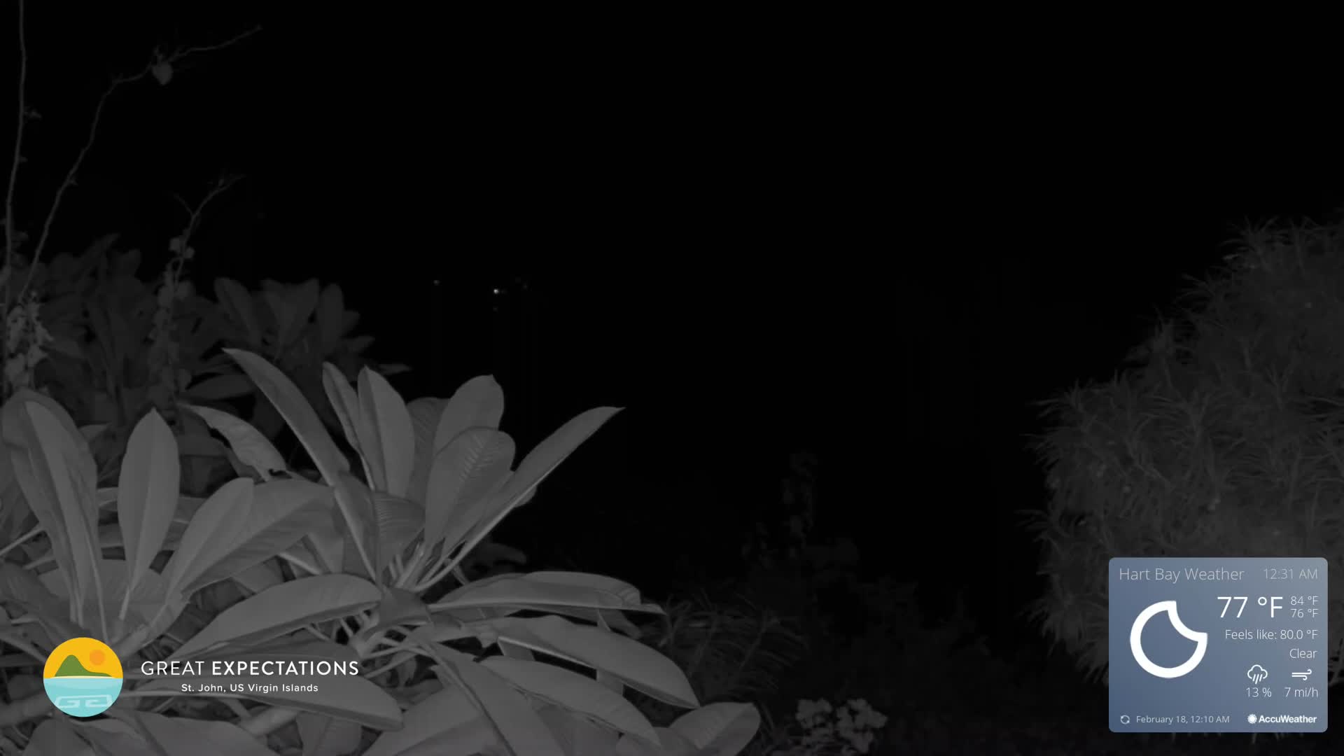 St. John, Hart & Rendezvous Bays Live Cam - Cruz Bay, St. John, United States Virgin Islands, USA