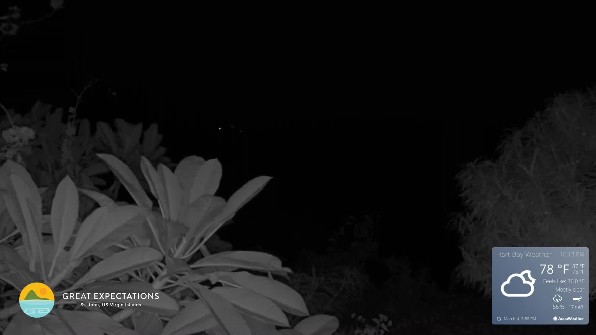 St. John, Hart & Rendezvous Bays Live Cam - Cruz Bay, St. John, United States Virgin Islands, USA