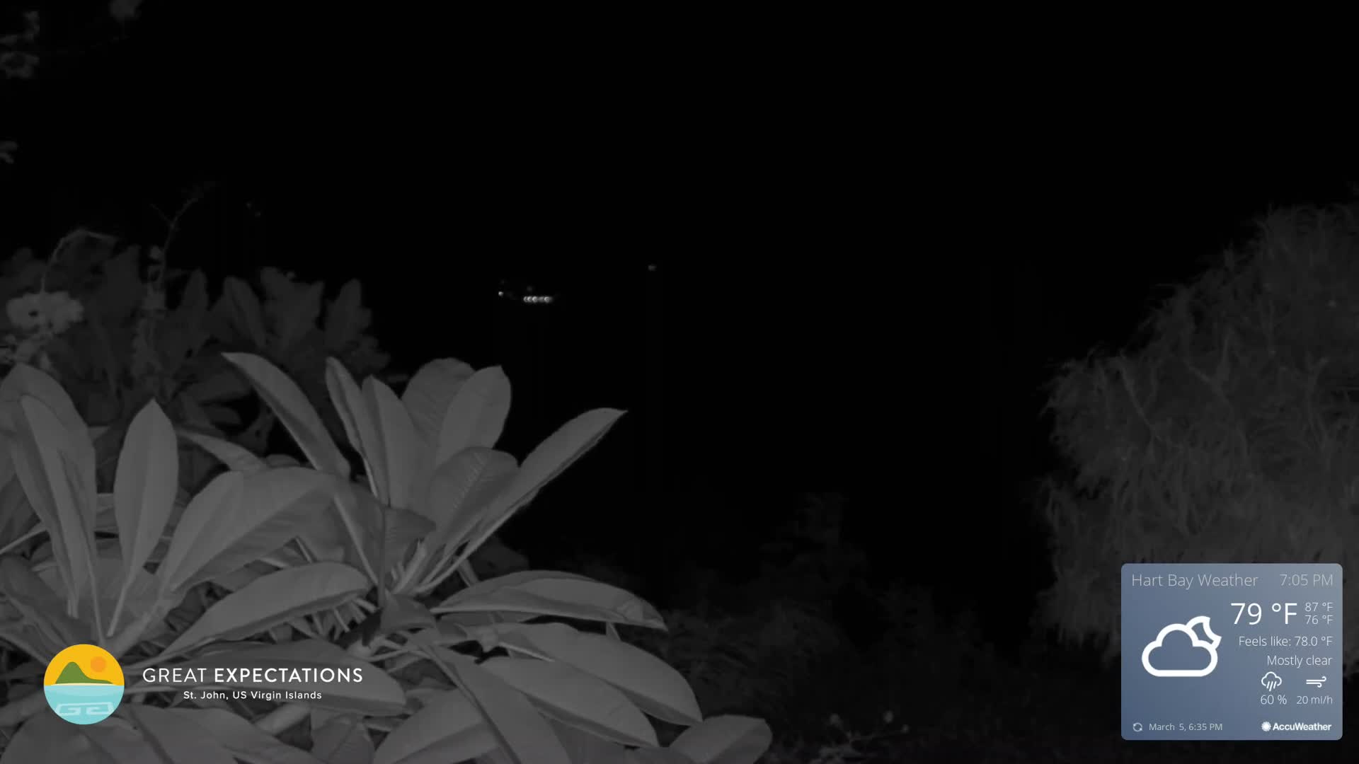 St. John, Hart & Rendezvous Bays Live Cam - Cruz Bay, St. John, United States Virgin Islands, USA