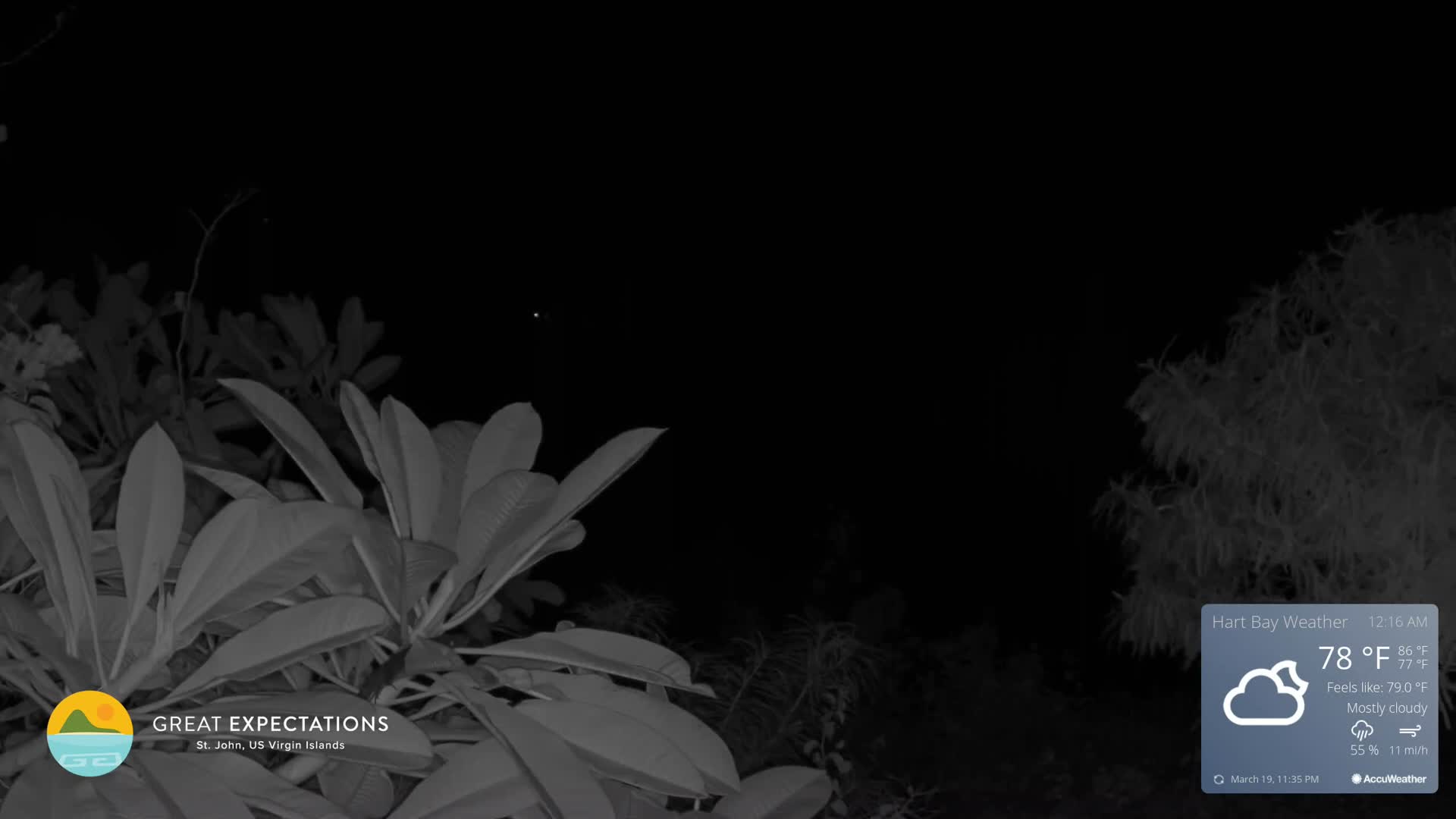 St. John, Hart & Rendezvous Bays Live Cam - Cruz Bay, St. John, United States Virgin Islands, USA