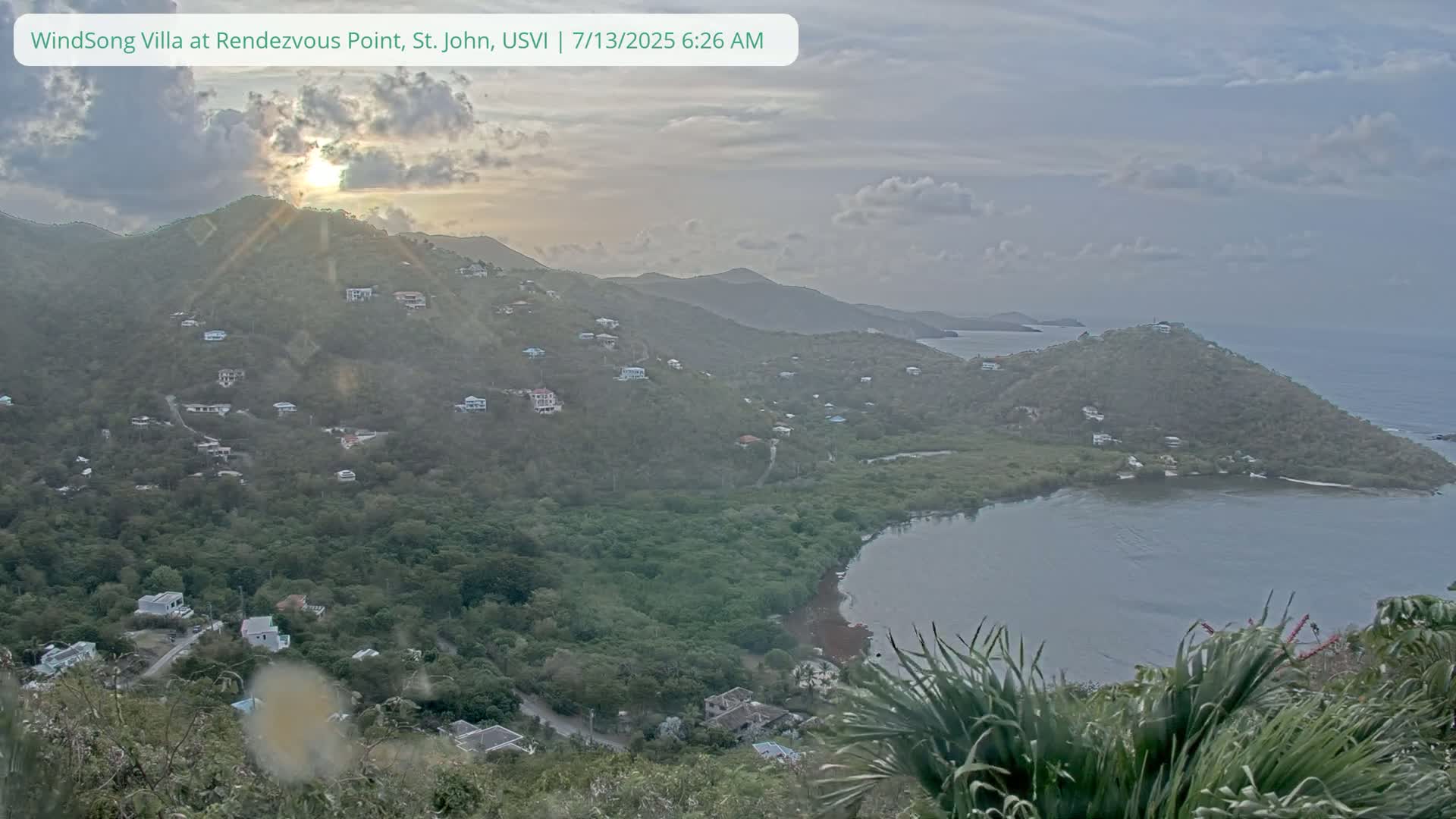 St. John, Fish Bay from Rendezvous and Ditleff Live Cam - Cruz Bay, St. John, United States Virgin Islands, USA