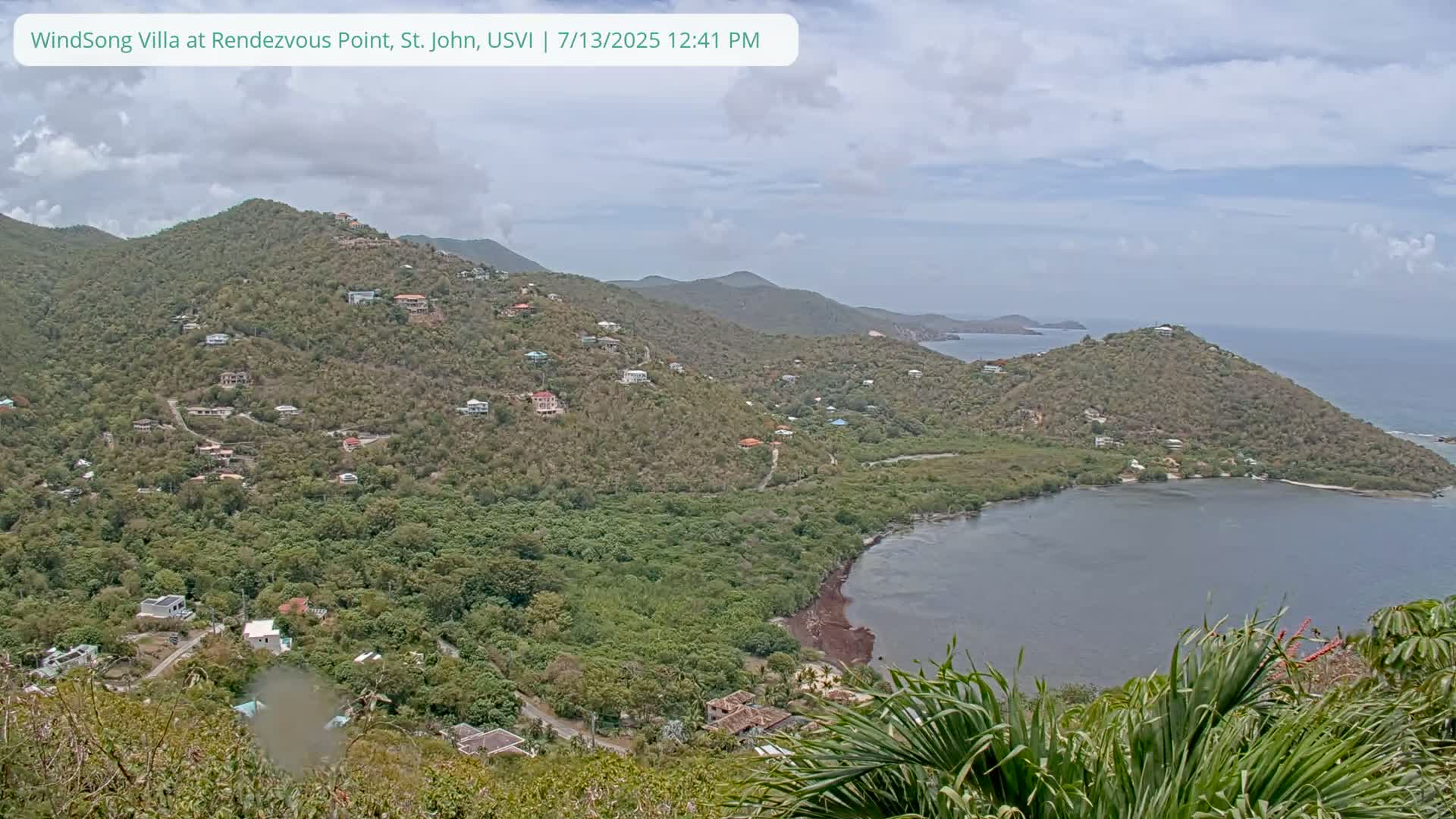 St. John, Fish Bay from Rendezvous and Ditleff Live Cam - Cruz Bay, St. John, United States Virgin Islands, USA