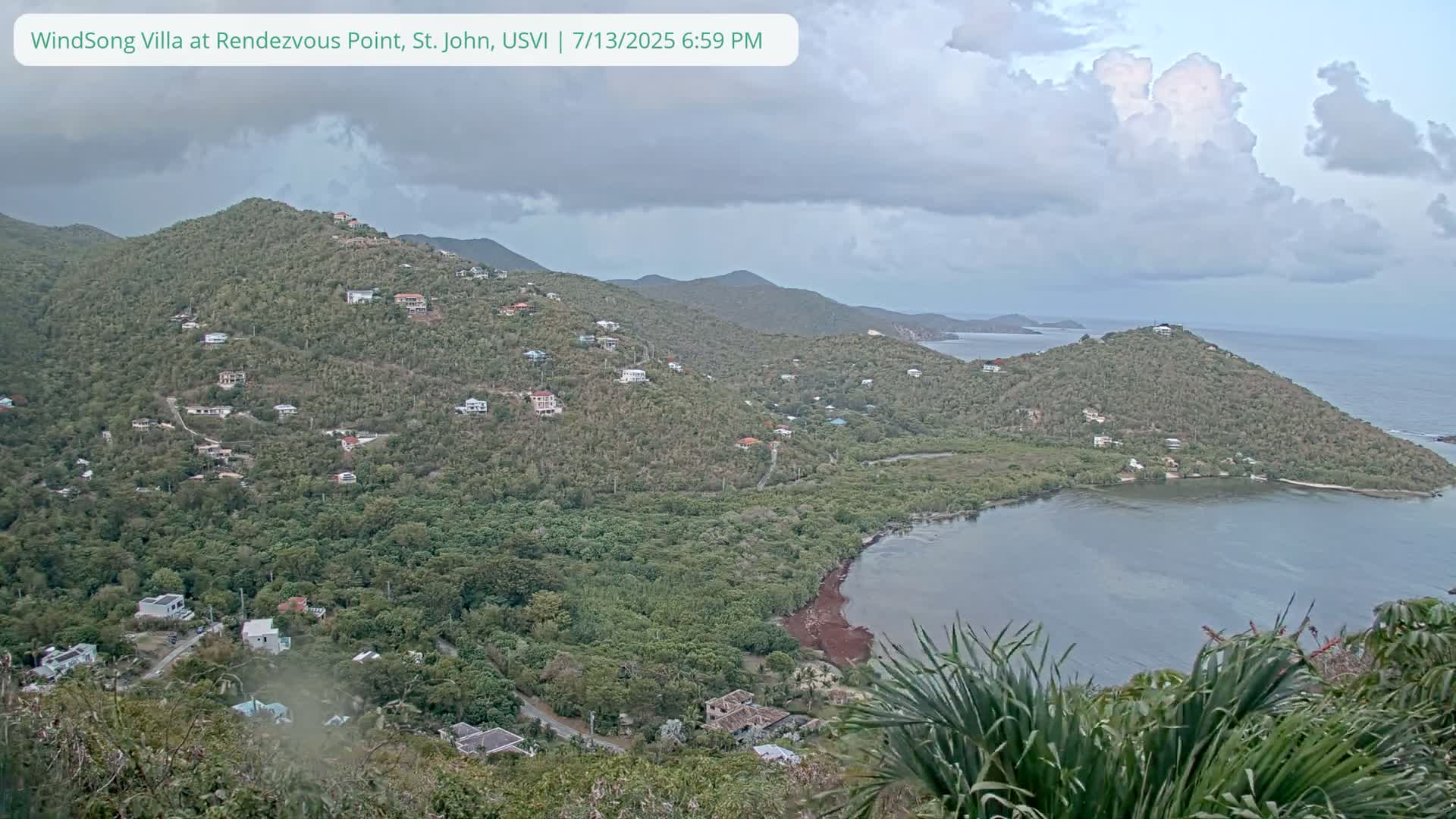 St. John, Fish Bay from Rendezvous and Ditleff Live Cam - Cruz Bay, St. John, United States Virgin Islands, USA