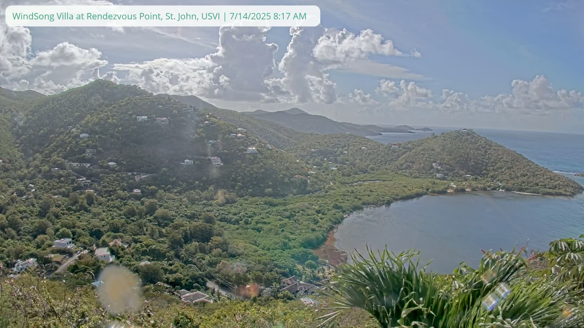 St. John, Fish Bay from Rendezvous and Ditleff Live Cam - Cruz Bay, St. John, United States Virgin Islands, USA