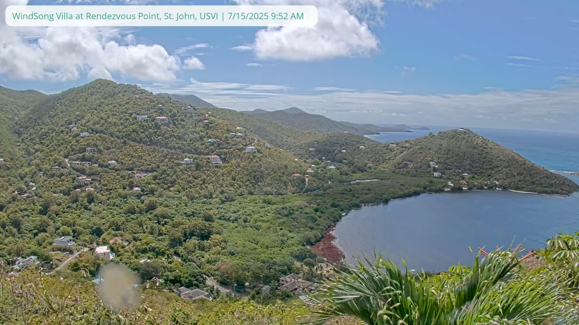 St. John, Fish Bay from Rendezvous and Ditleff Live Cam - Cruz Bay, St. John, United States Virgin Islands, USA