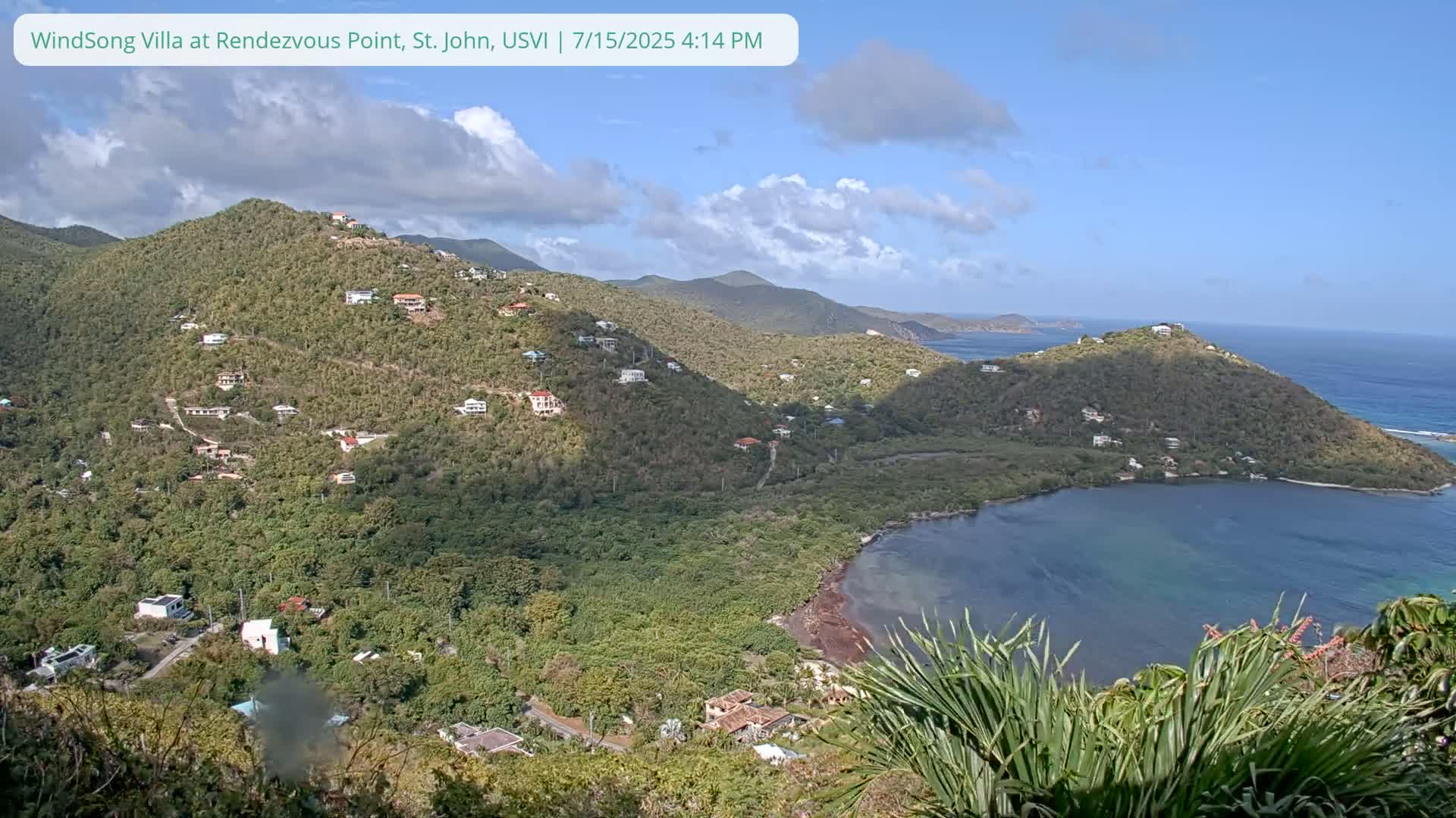 St. John, Fish Bay from Rendezvous and Ditleff Live Cam - Cruz Bay, St. John, United States Virgin Islands, USA