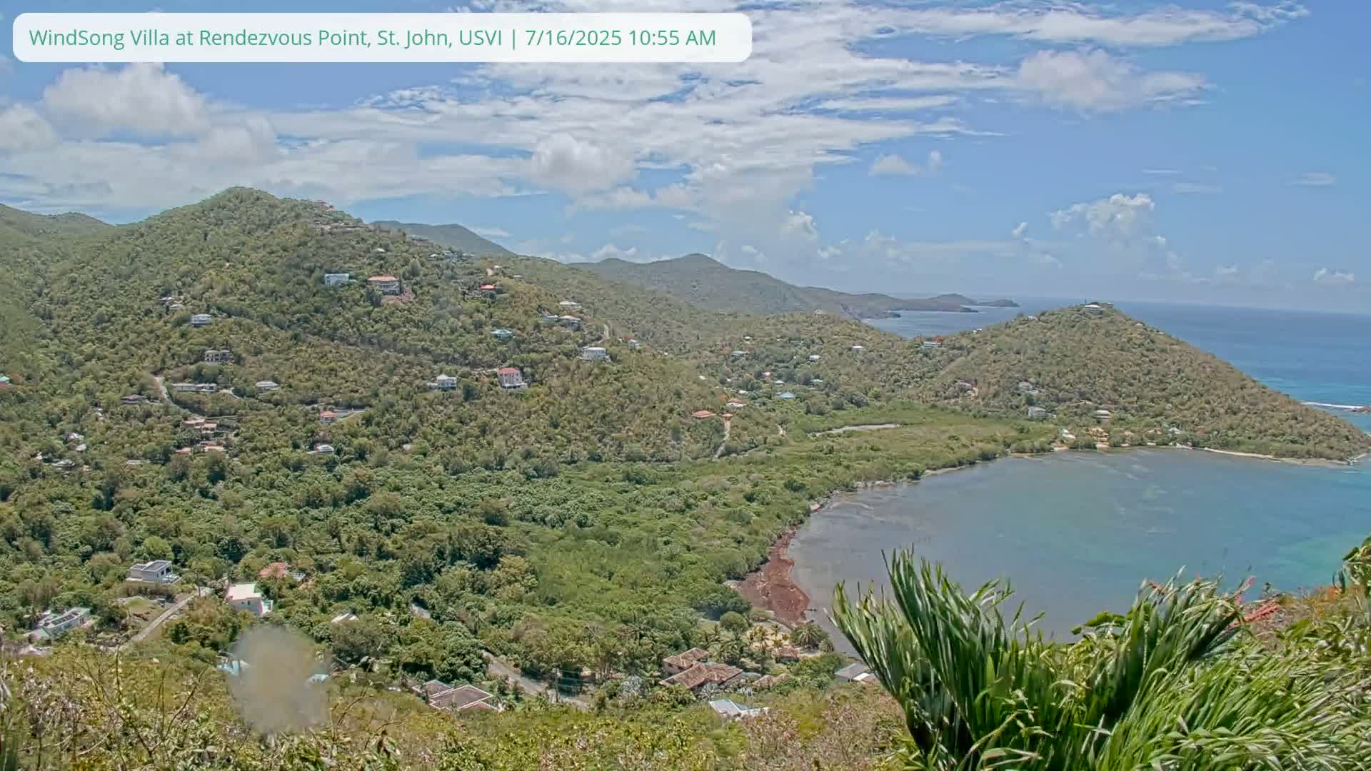 St. John, Fish Bay from Rendezvous and Ditleff Live Cam - Cruz Bay, St. John, United States Virgin Islands, USA