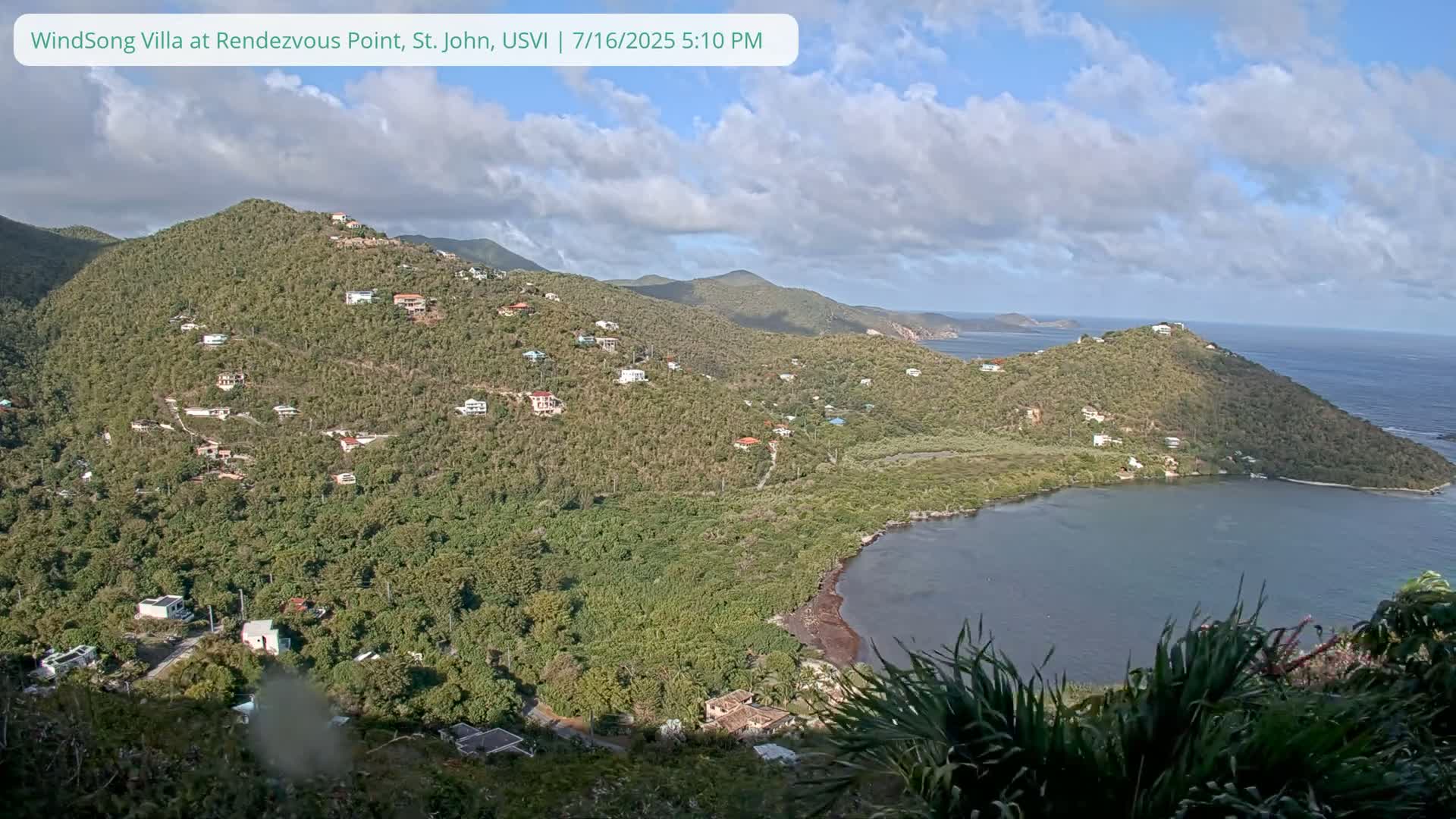 St. John, Fish Bay from Rendezvous and Ditleff Live Cam - Cruz Bay, St. John, United States Virgin Islands, USA