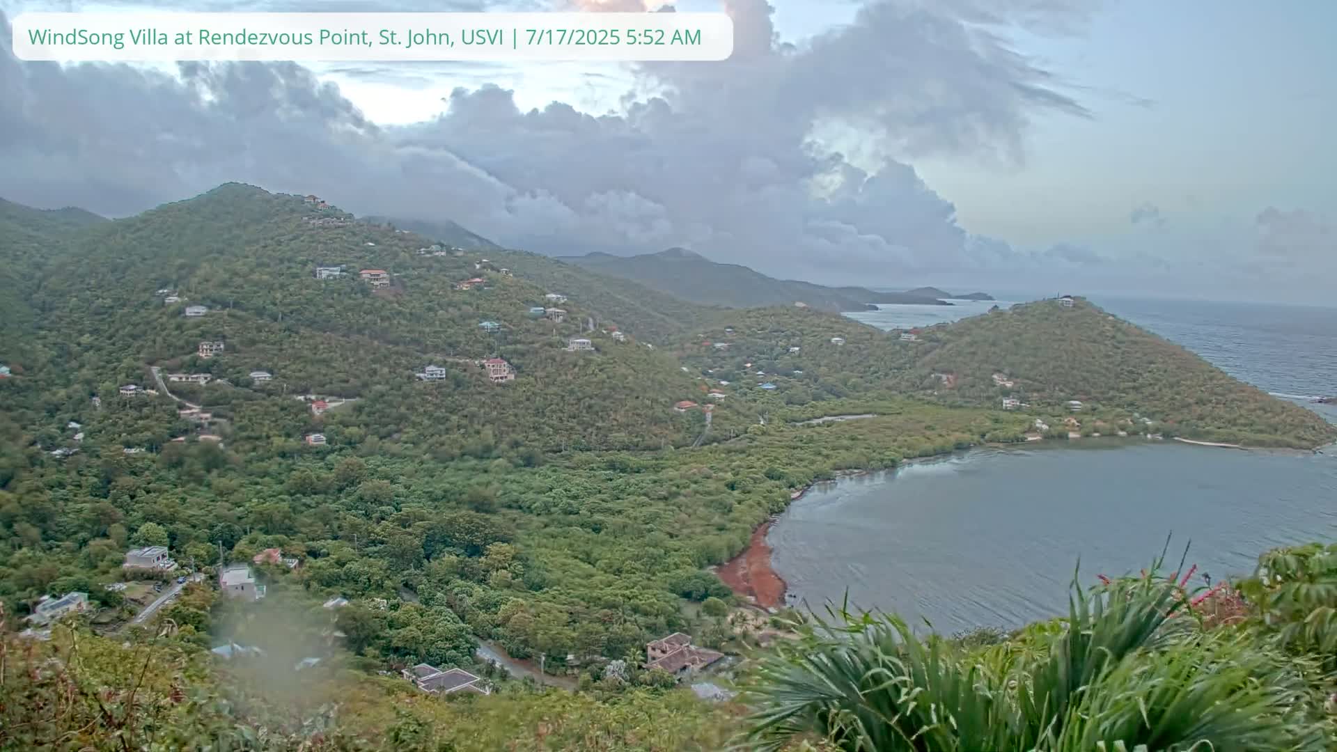 St. John, Fish Bay from Rendezvous and Ditleff Live Cam - Cruz Bay, St. John, United States Virgin Islands, USA