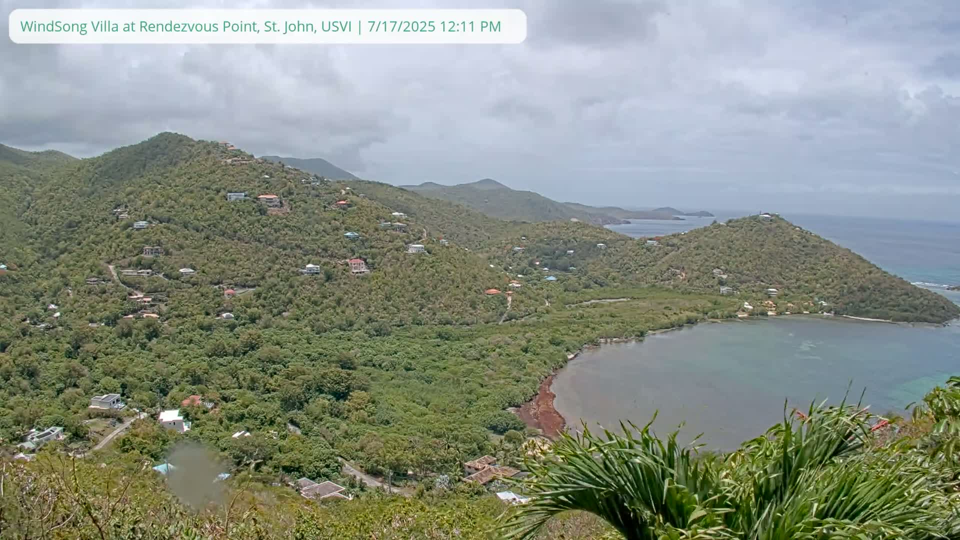 St. John, Fish Bay from Rendezvous and Ditleff Live Cam - Cruz Bay, St. John, United States Virgin Islands, USA