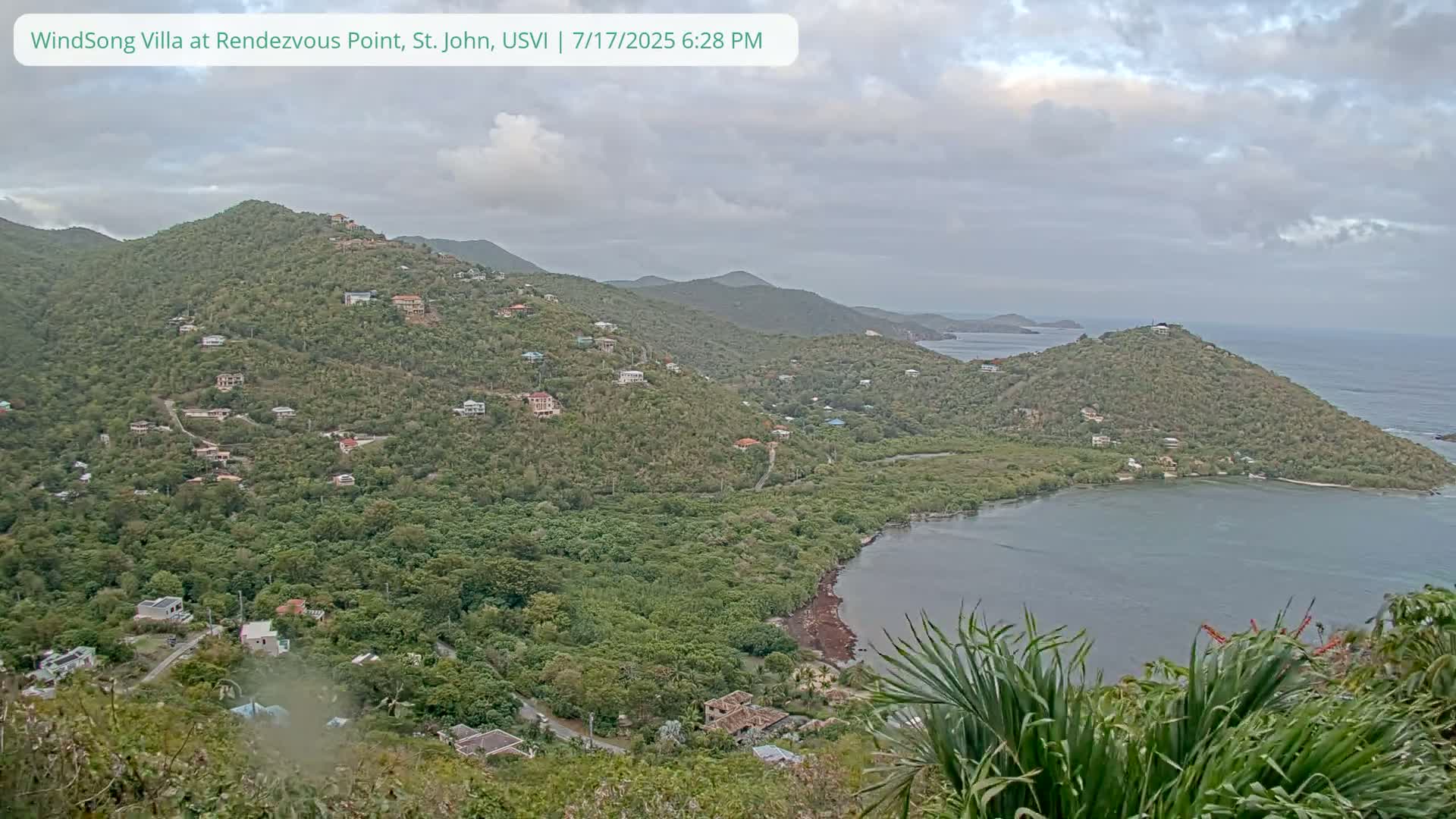 St. John, Fish Bay from Rendezvous and Ditleff Live Cam - Cruz Bay, St. John, United States Virgin Islands, USA