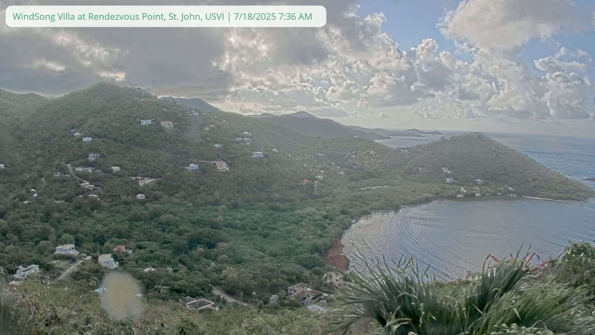 St. John, Fish Bay from Rendezvous and Ditleff Live Cam - Cruz Bay, St. John, United States Virgin Islands, USA