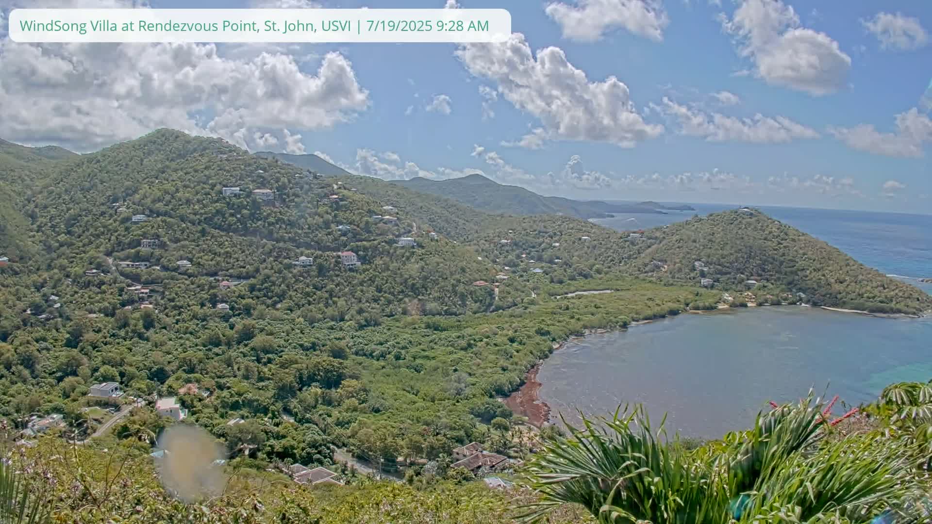 St. John, Fish Bay from Rendezvous and Ditleff Live Cam - Cruz Bay, St. John, United States Virgin Islands, USA