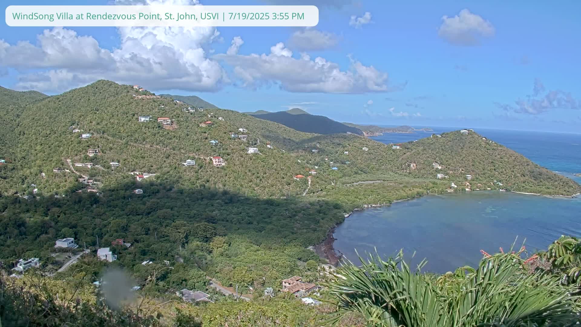 St. John, Fish Bay from Rendezvous and Ditleff Live Cam - Cruz Bay, St. John, United States Virgin Islands, USA