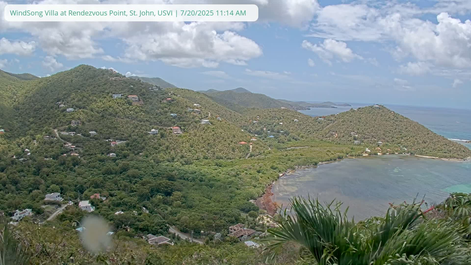 St. John, Fish Bay from Rendezvous and Ditleff Live Cam - Cruz Bay, St. John, United States Virgin Islands, USA