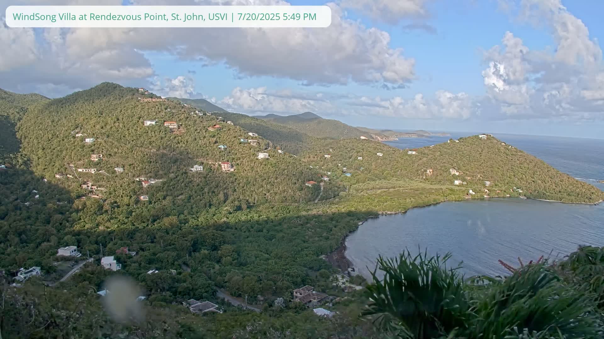 St. John, Fish Bay from Rendezvous and Ditleff Live Cam - Cruz Bay, St. John, United States Virgin Islands, USA