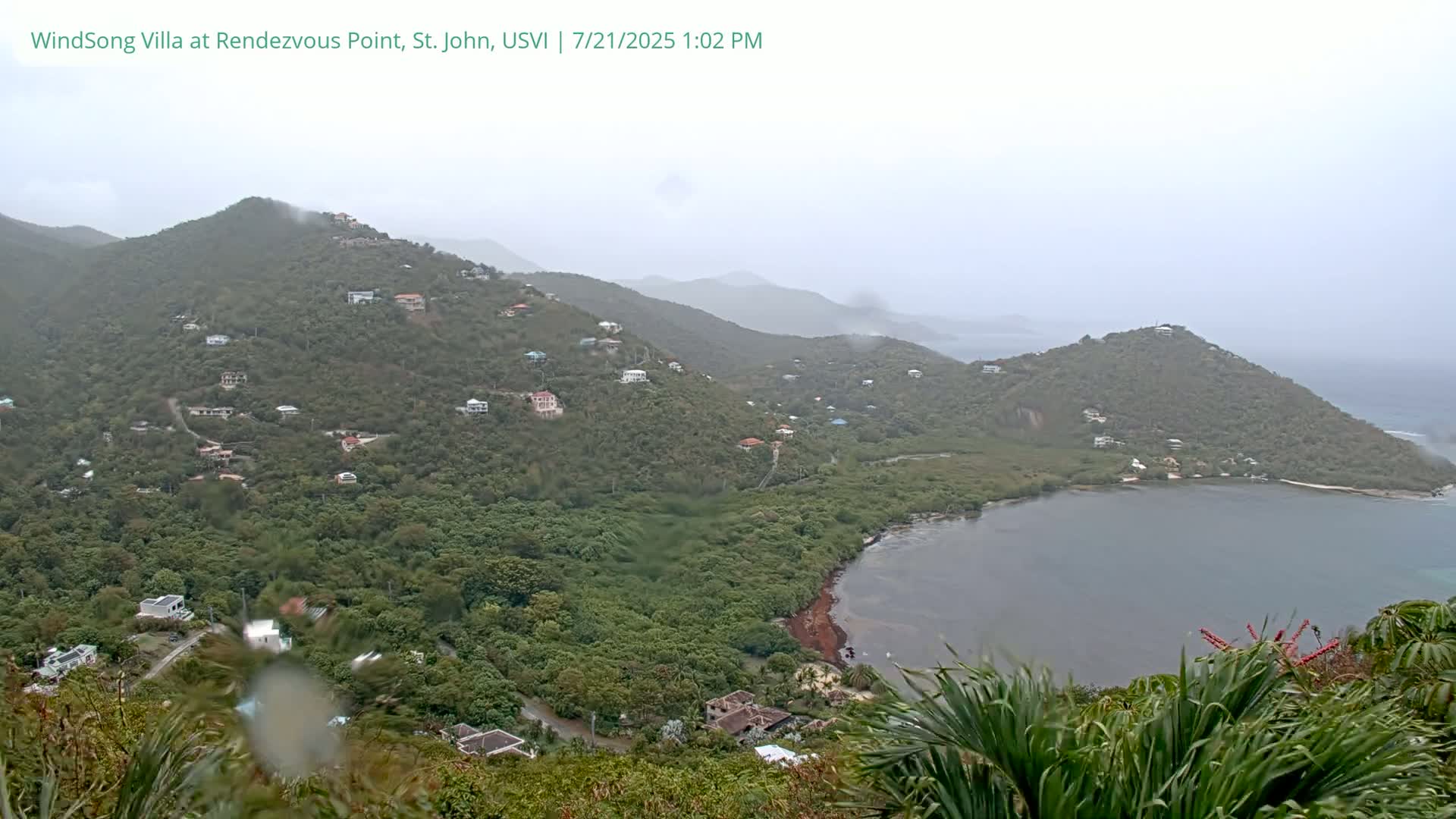St. John, Fish Bay from Rendezvous and Ditleff Live Cam - Cruz Bay, St. John, United States Virgin Islands, USA