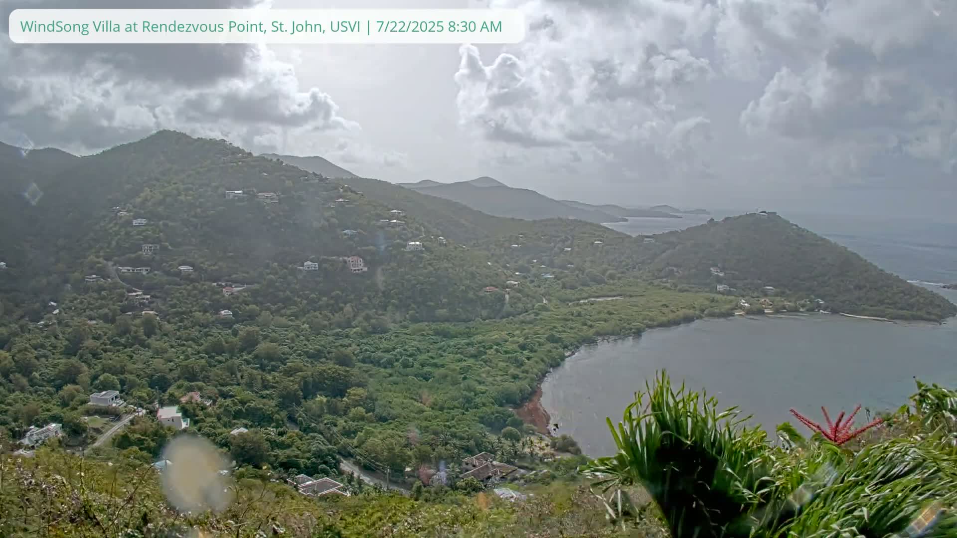St. John, Fish Bay from Rendezvous and Ditleff Live Cam - Cruz Bay, St. John, United States Virgin Islands, USA