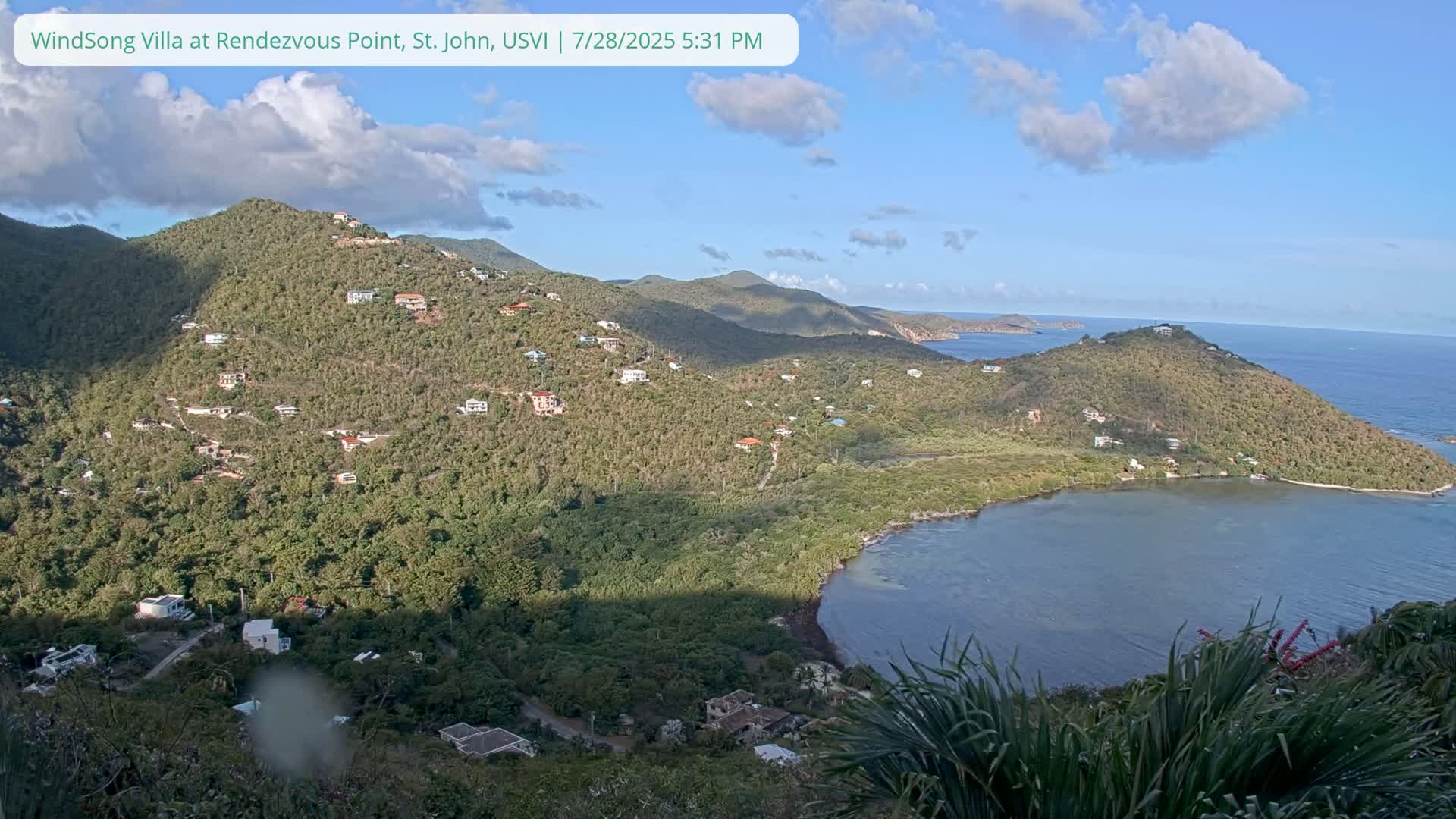 St. John, Fish Bay from Rendezvous and Ditleff Live Cam - Cruz Bay, St. John, United States Virgin Islands, USA