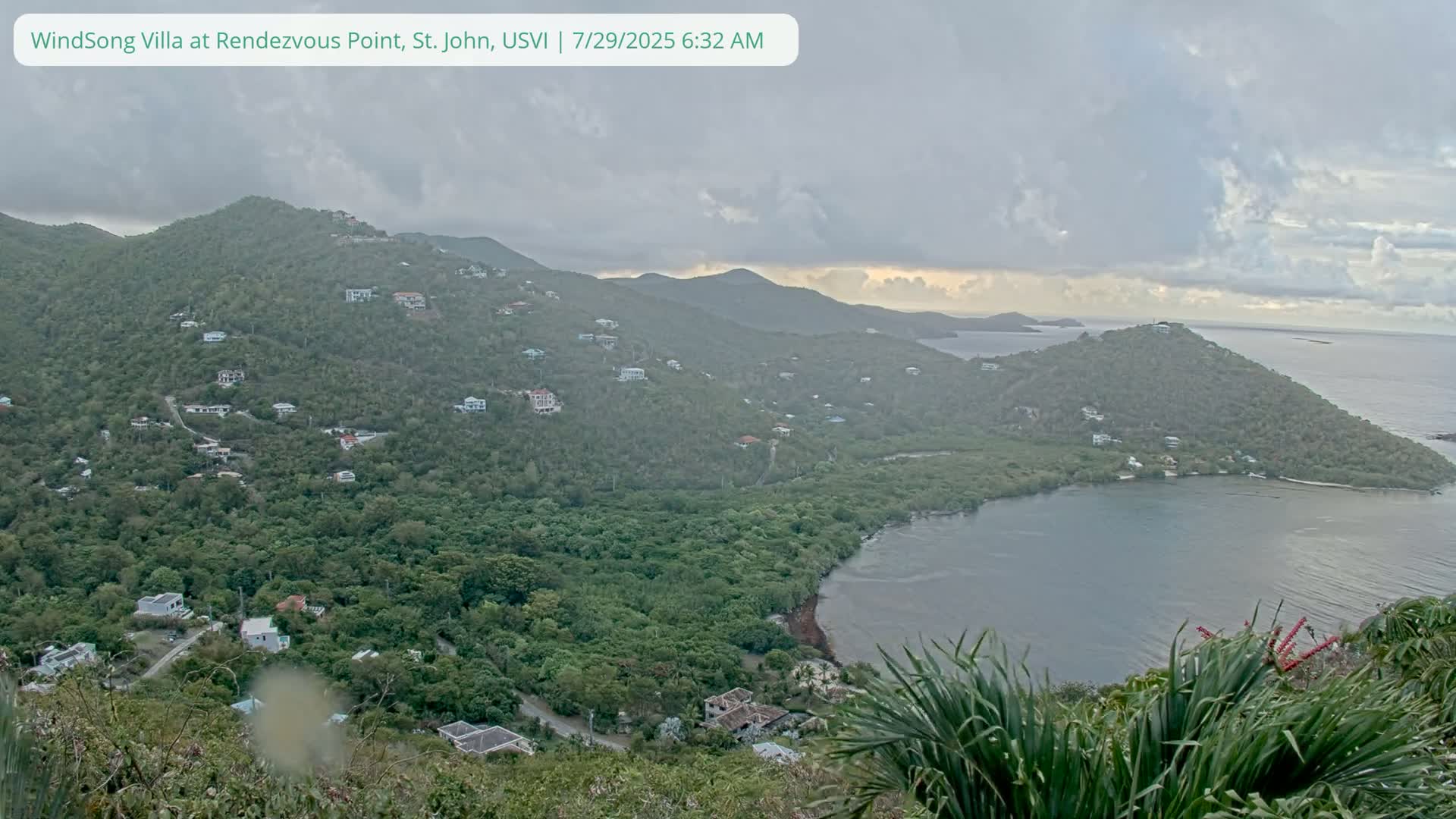 St. John, Fish Bay from Rendezvous and Ditleff Live Cam - Cruz Bay, St. John, United States Virgin Islands, USA