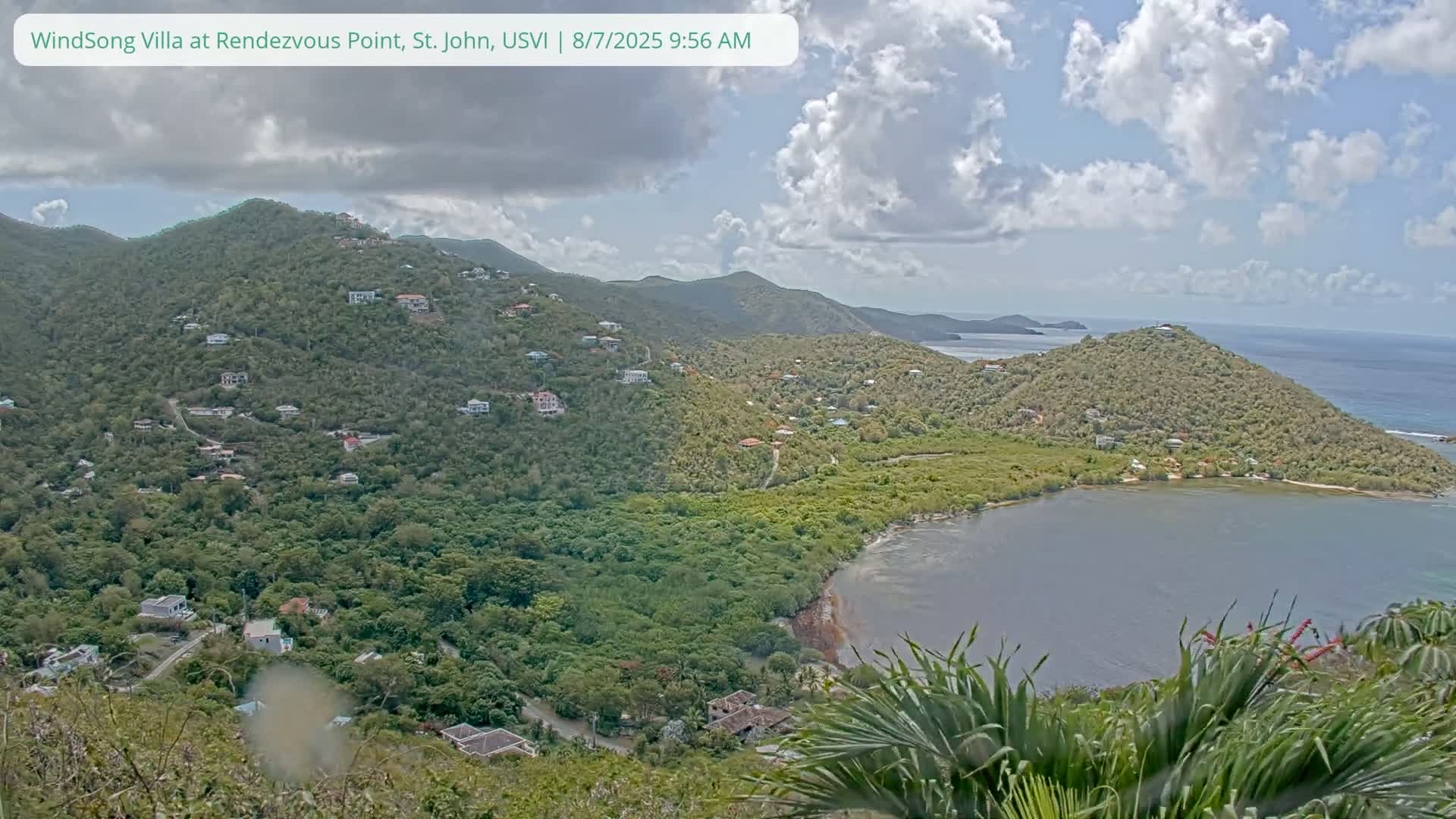 St. John, Fish Bay from Rendezvous and Ditleff Live Cam - Cruz Bay, St. John, United States Virgin Islands, USA