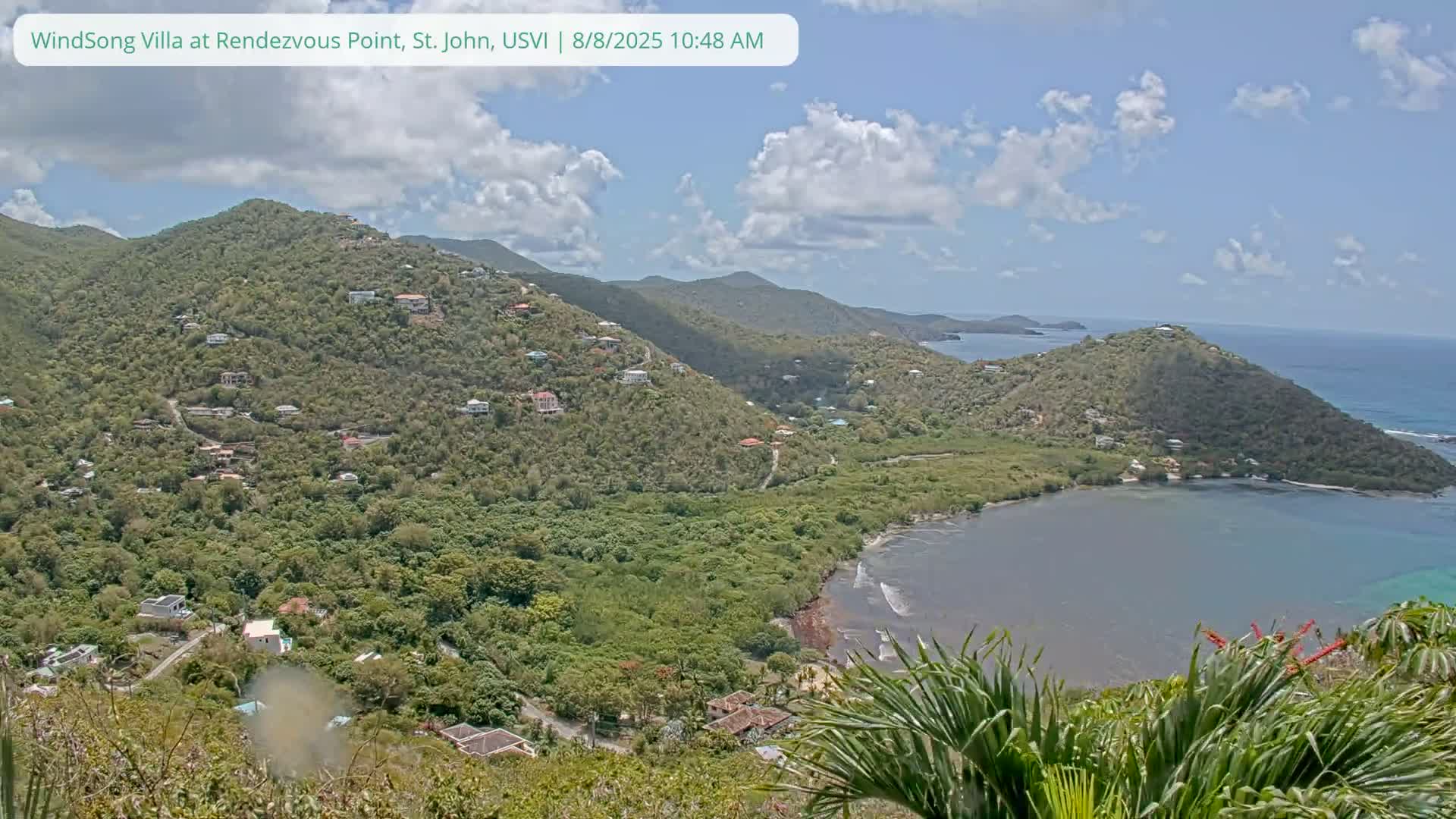 St. John, Fish Bay from Rendezvous and Ditleff Live Cam - Cruz Bay, St. John, United States Virgin Islands, USA