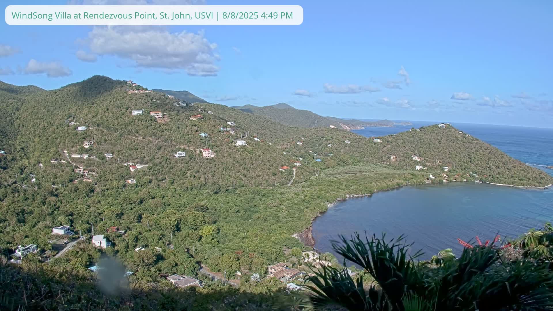 St. John, Fish Bay from Rendezvous and Ditleff Live Cam - Cruz Bay, St. John, United States Virgin Islands, USA