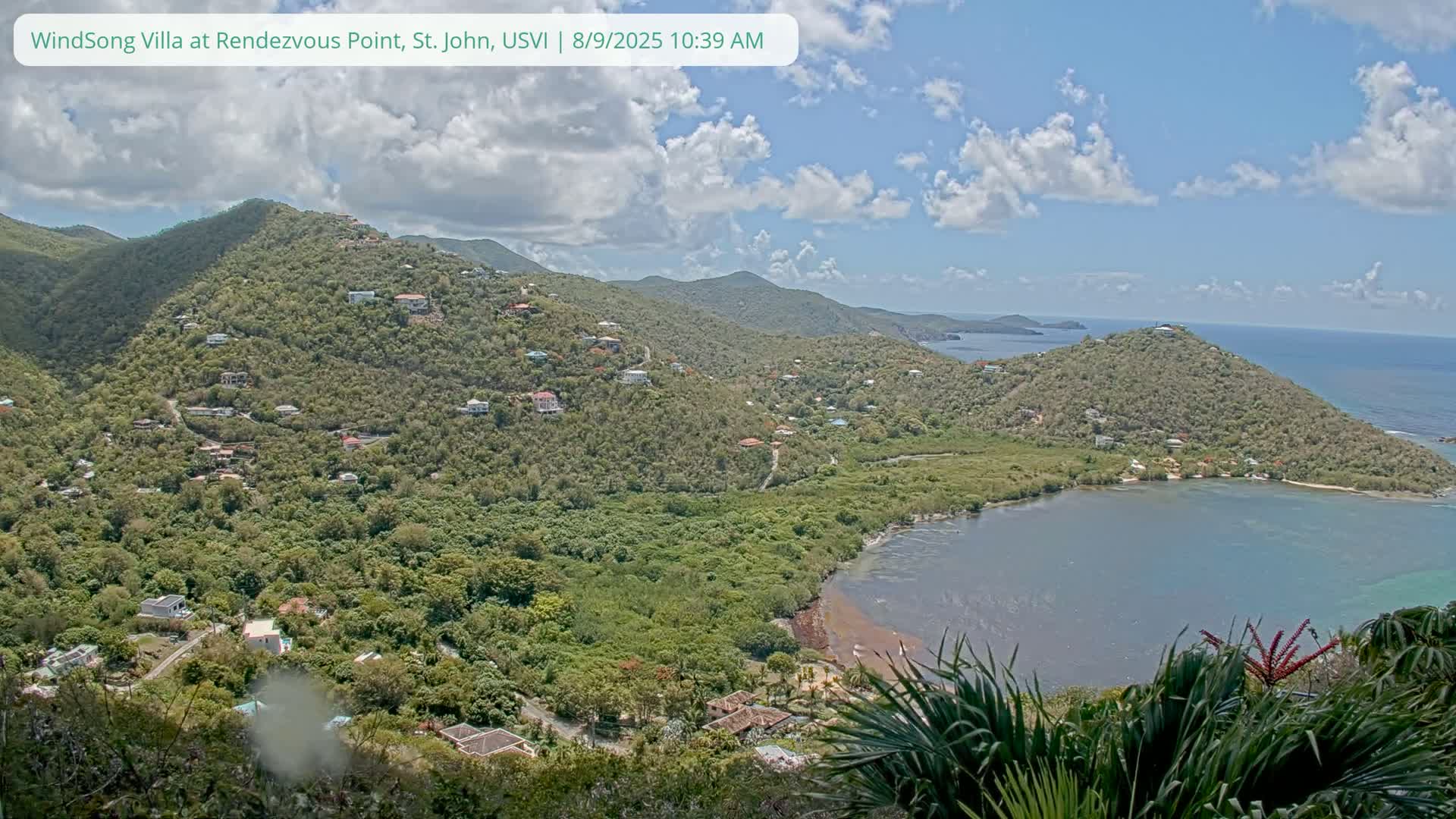 St. John, Fish Bay from Rendezvous and Ditleff Live Cam - Cruz Bay, St. John, United States Virgin Islands, USA