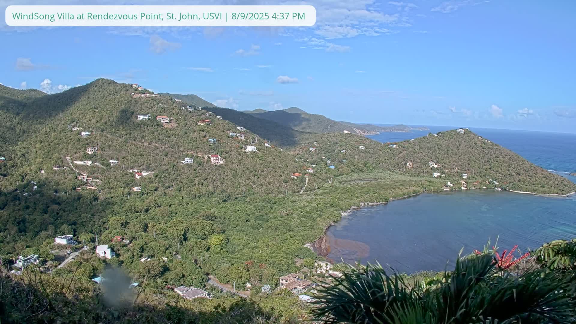 St. John, Fish Bay from Rendezvous and Ditleff Live Cam - Cruz Bay, St. John, United States Virgin Islands, USA