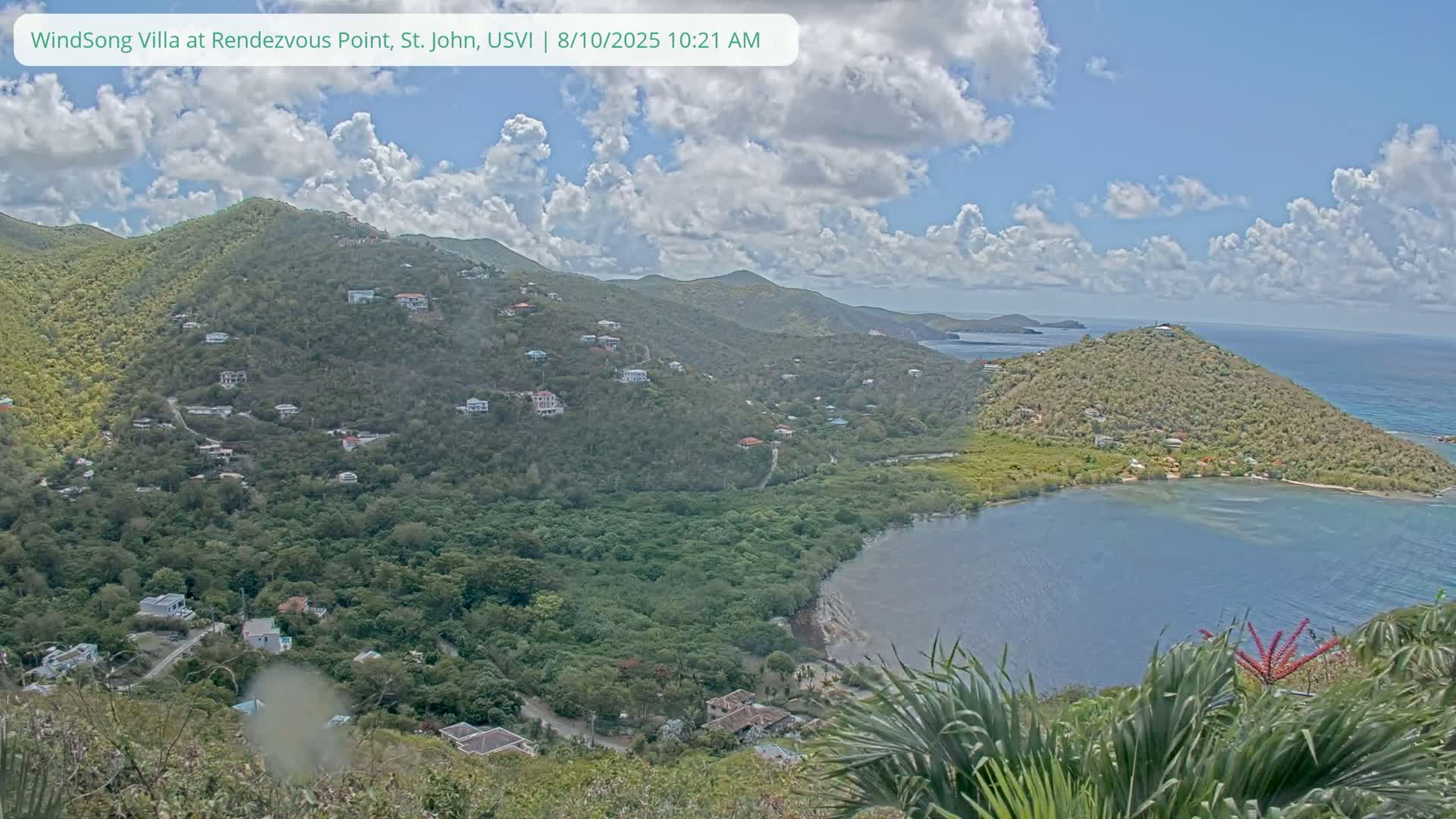 St. John, Fish Bay from Rendezvous and Ditleff Live Cam - Cruz Bay, St. John, United States Virgin Islands, USA